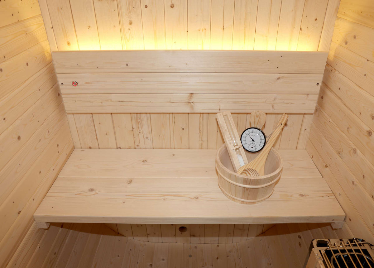Sauna da esterno a cubo per giardino per 2 persone