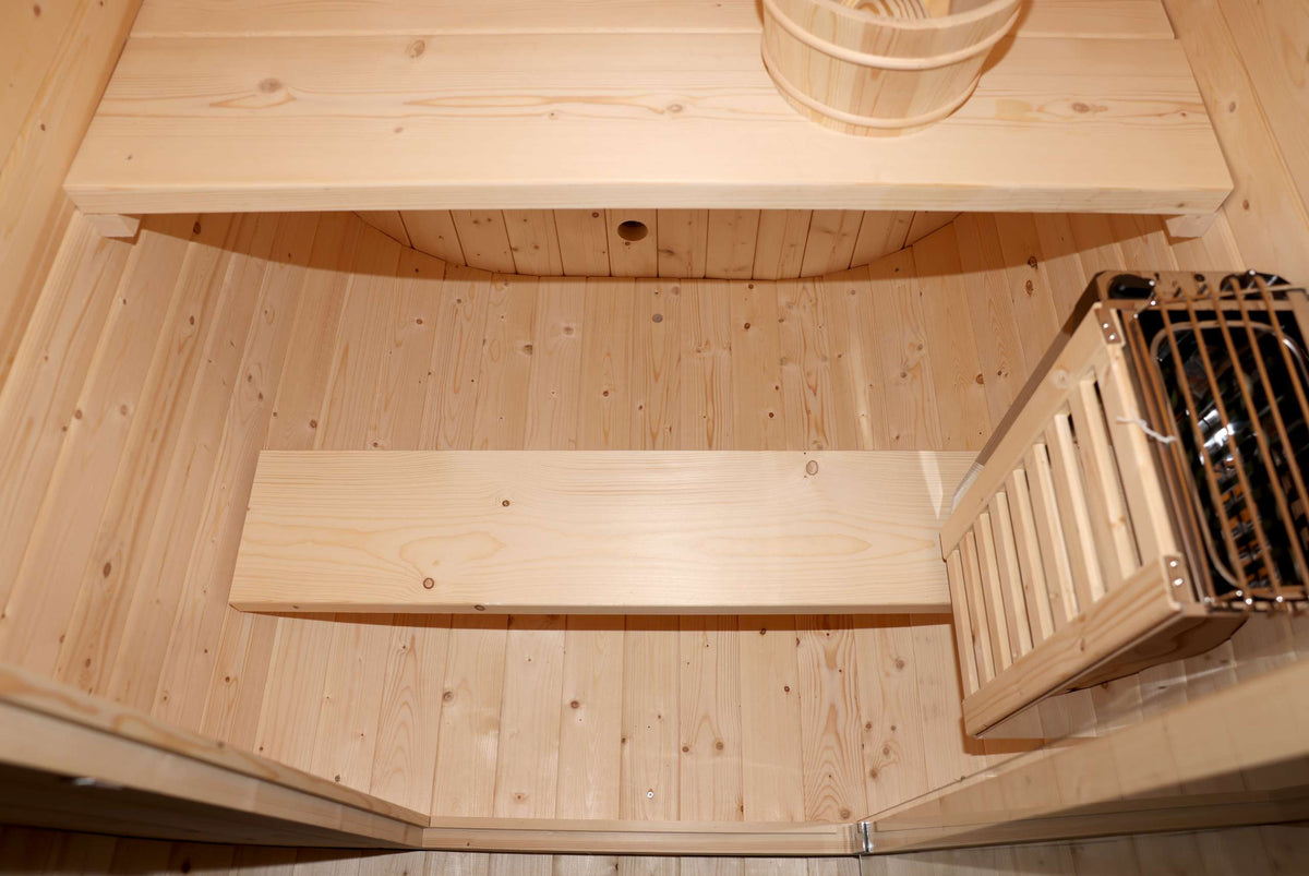 Sauna da esterno a cubo per giardino per 2 persone
