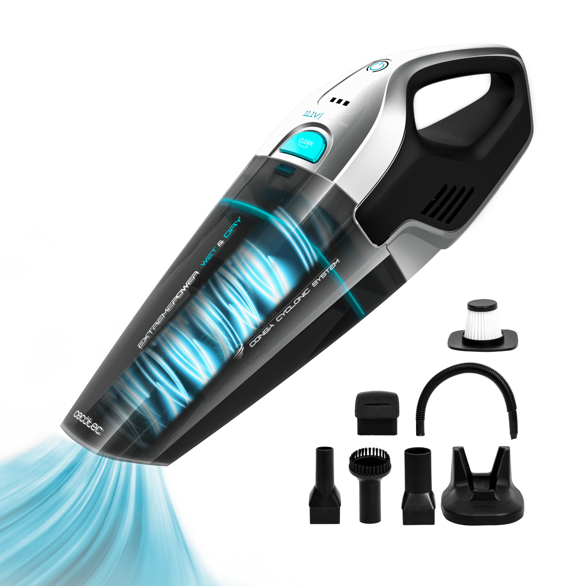 Cecotec Conga Immortal ExtremeSuction 11,1 V Aspirapolvere Portatile Umido e Asciutto 75 W 20 Min