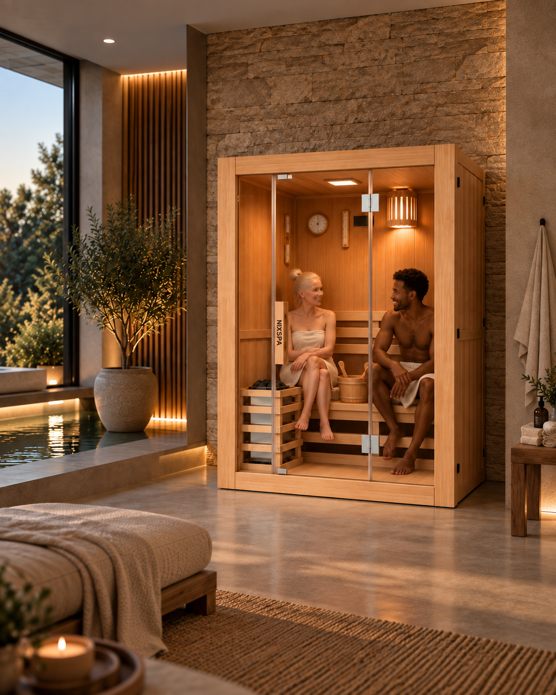 Sauna Finlandesa para casa 3 Personas - ambiente