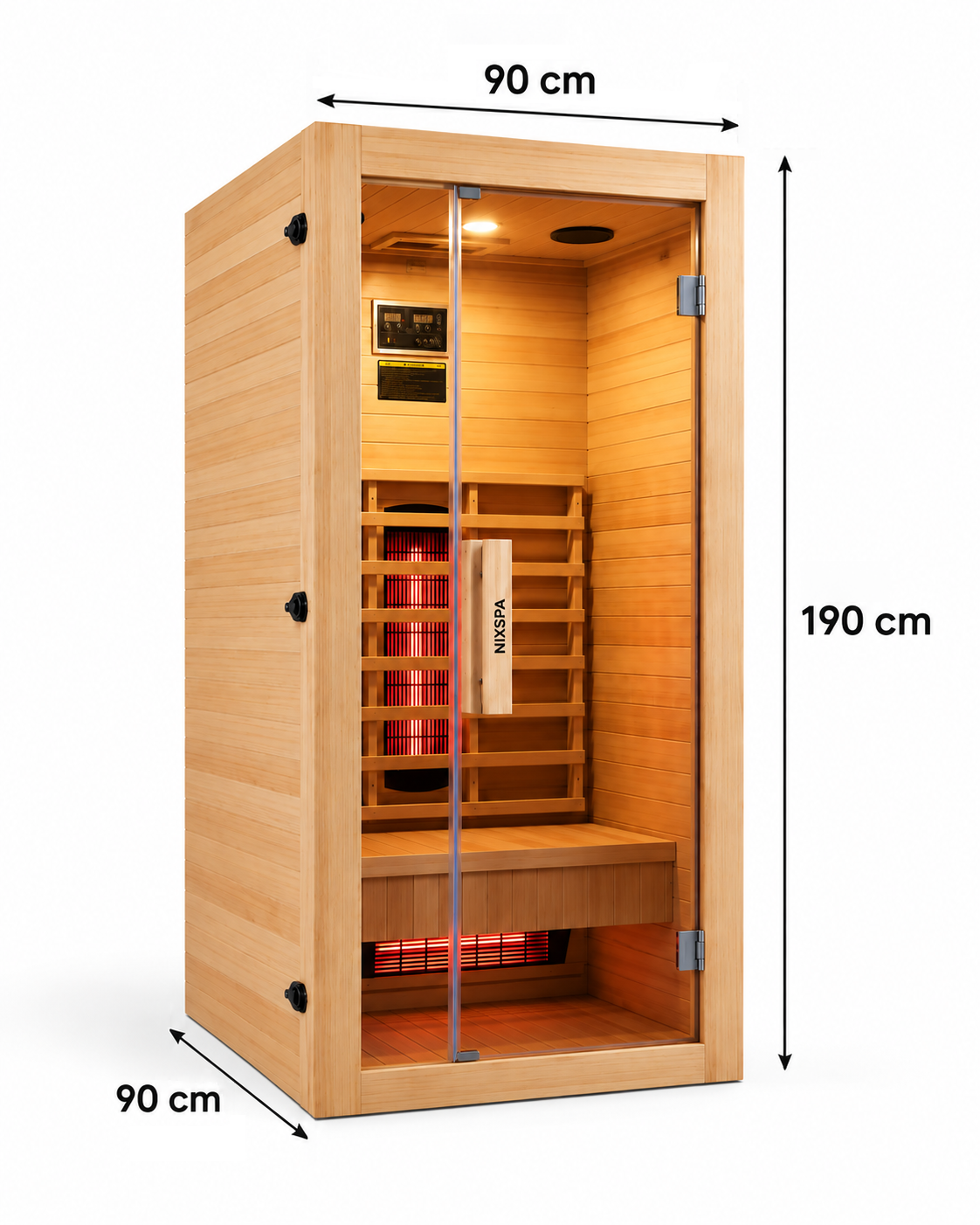 Sauna de infrarrojos para casa individual - medidas