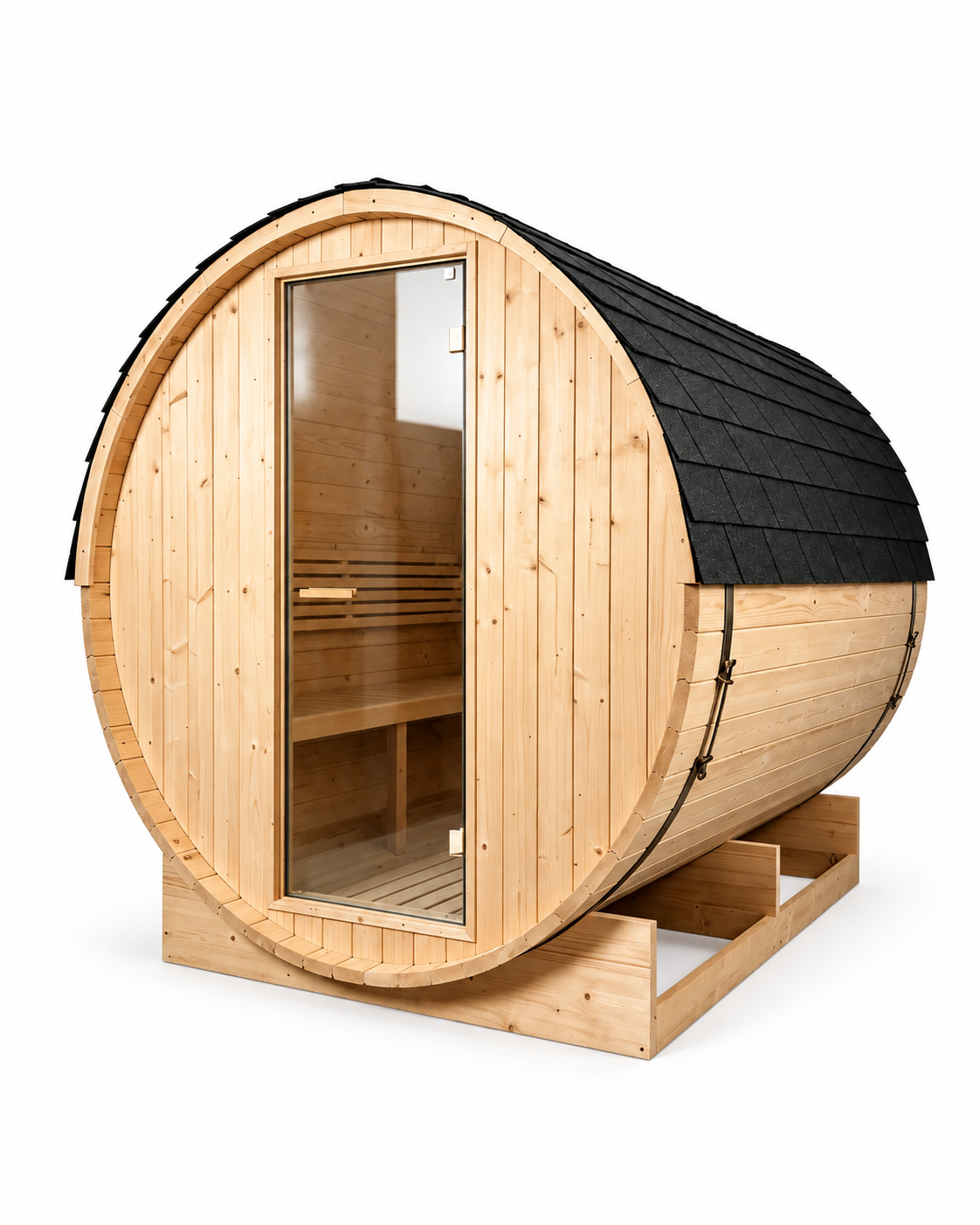 Sauna da esterno a botte per giardino 5-6 posti