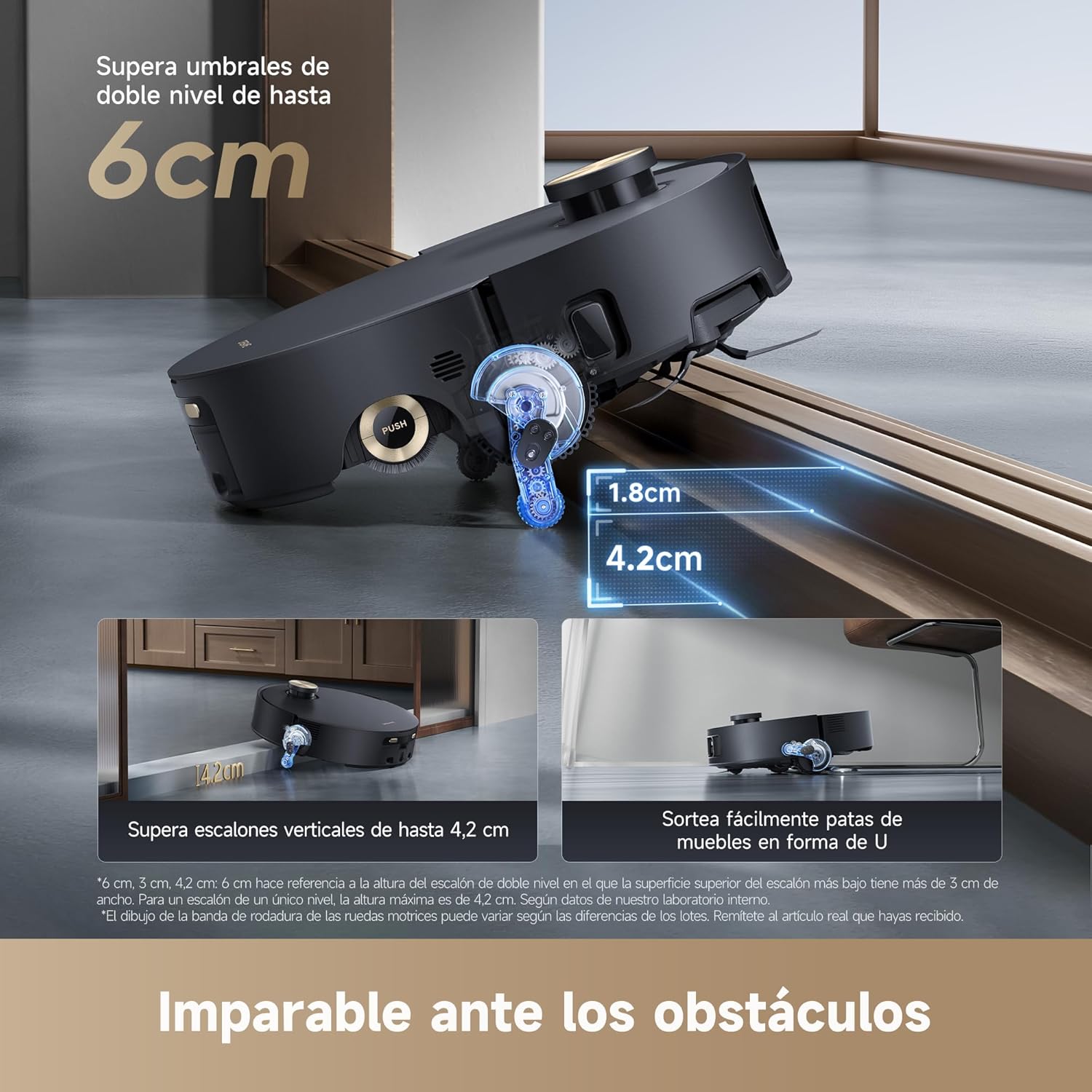 Dreame – Aqua10 Ultra Roller Complete Robot aspirador y fregasuelos negro con base automática para hogar - BricoandPool