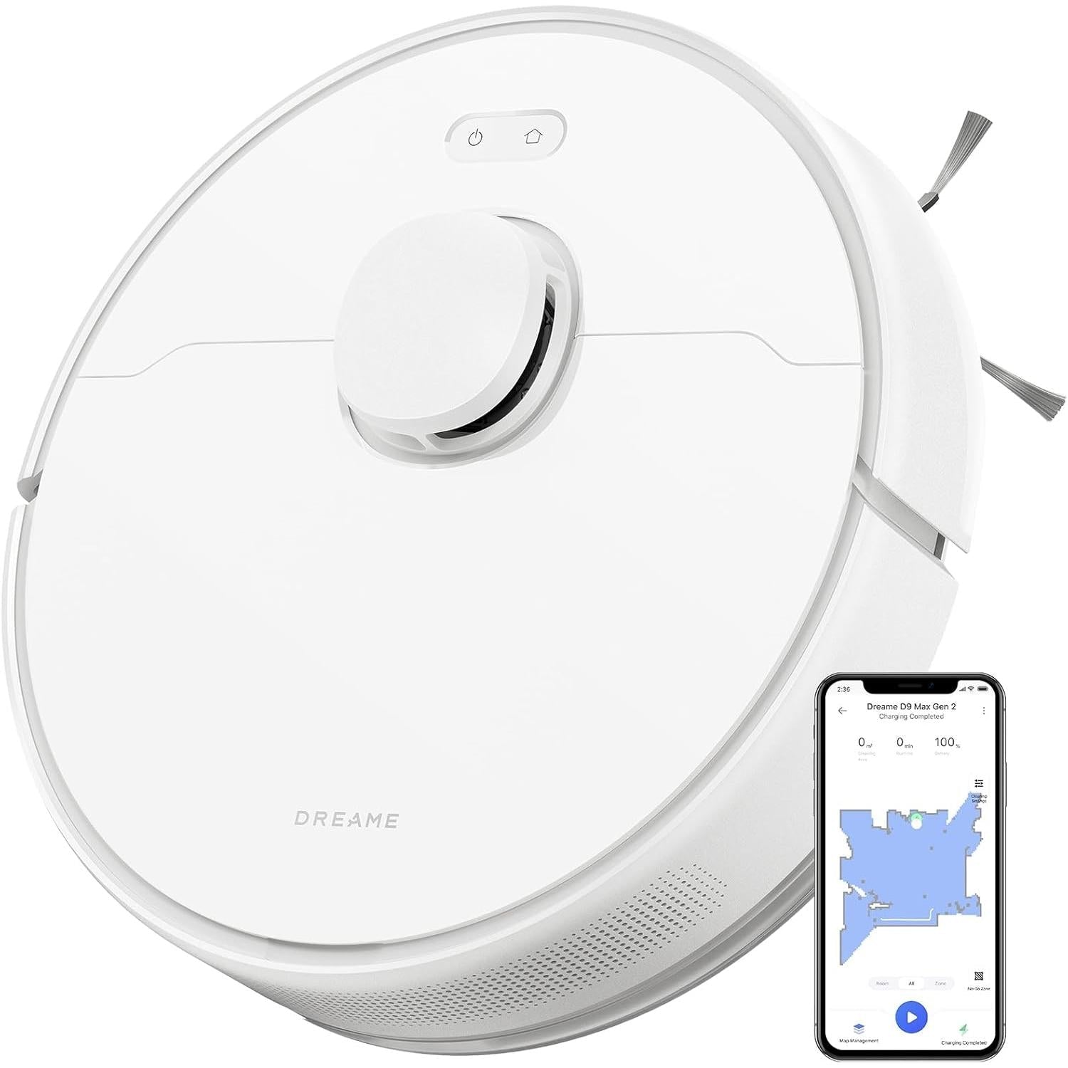 Dreame – D9 Max Gen 2 Robot aspirador blanco para hogar - BricoandPool