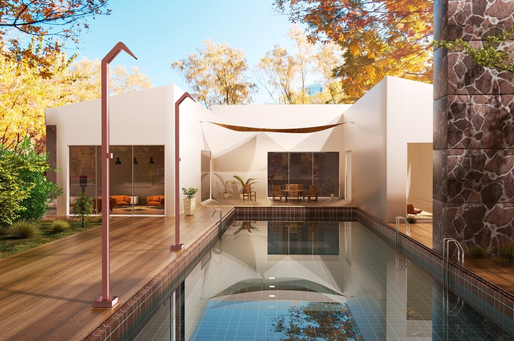 Ducha de piscina NIÁGARA Rosa - BricoandPool