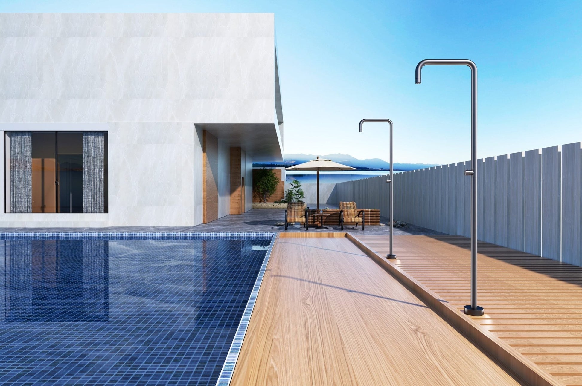Ducha de piscina UTAH Gris - BricoandPool