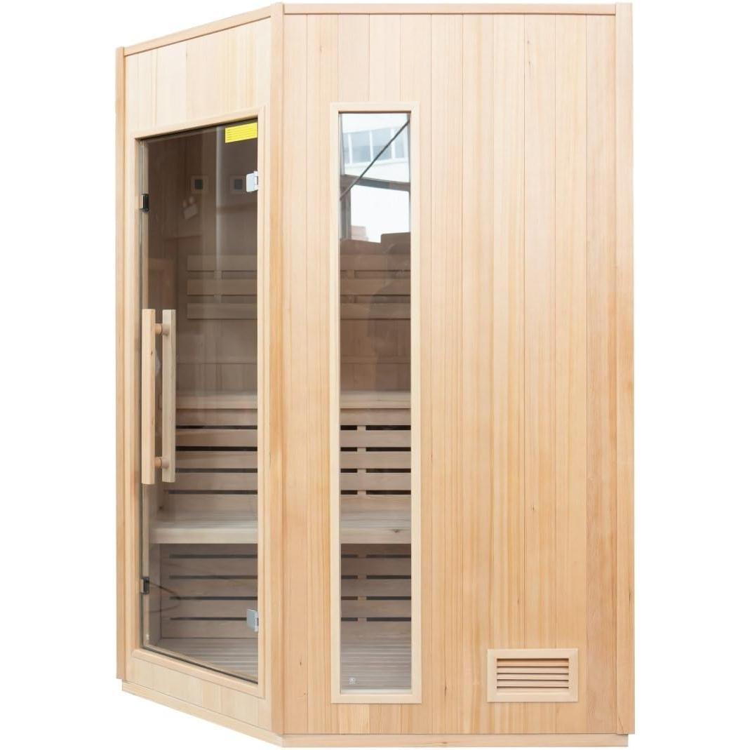 France Sauna - Zen 3 Corner Sauna tradicional de vapor - BricoandPool