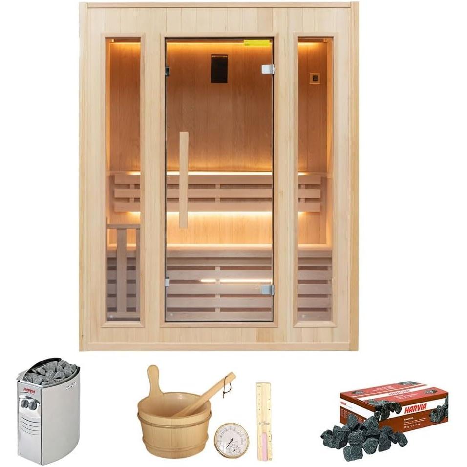 France Sauna - Zen 3 Sauna tradicional de vapor - BricoandPool