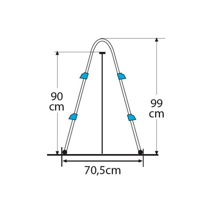 Gre - Escalera tipo tijera para piscina desmontable 98 cm AR109 - BricoandPool