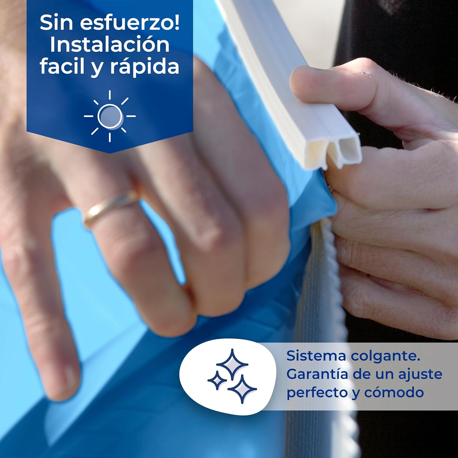 Gre - Liner gresite para piscina de acero ovalada de 132 CM de altura - BricoandPool