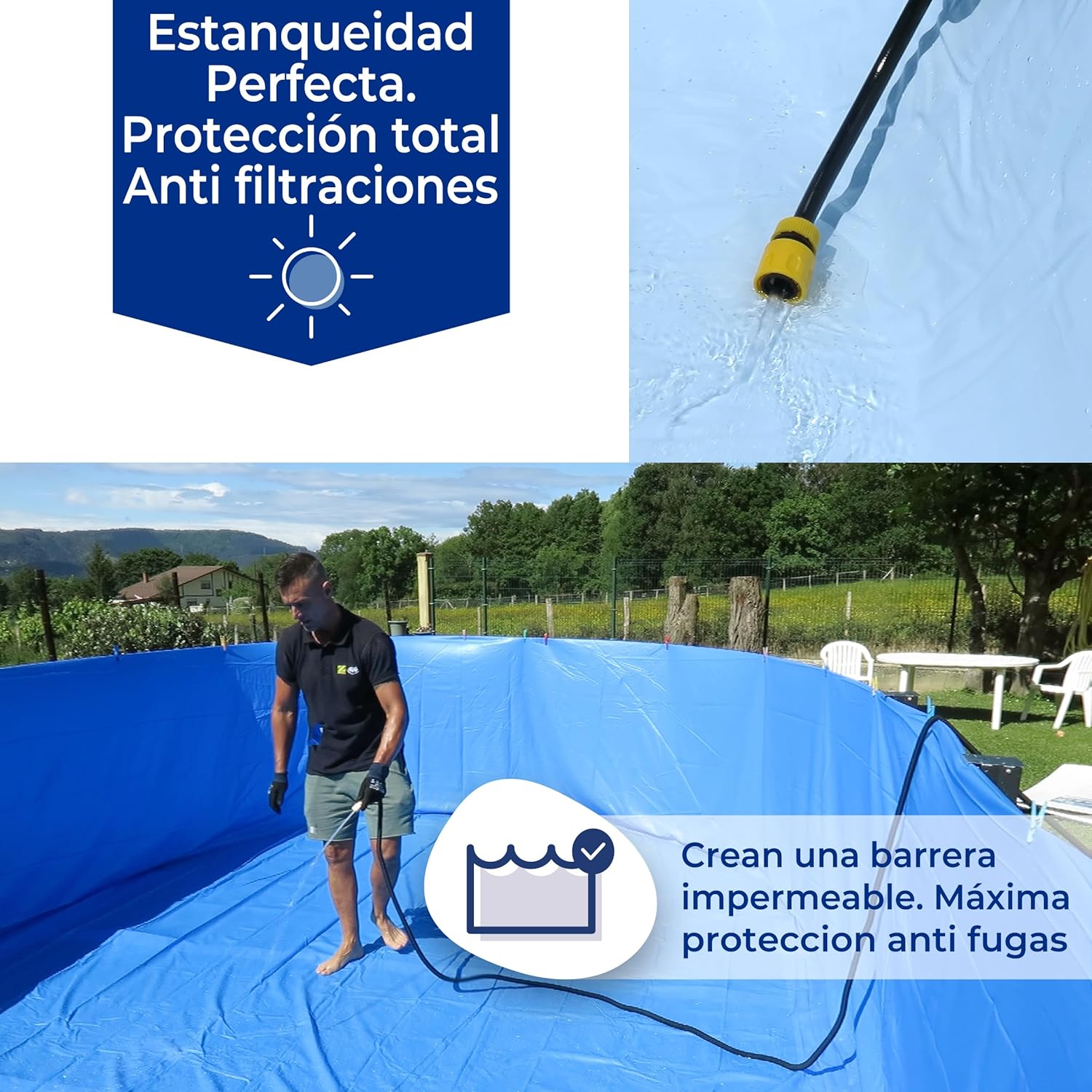 Gre - Liner para piscina de acero forma de 8 de 120 CM de altura - BricoandPool