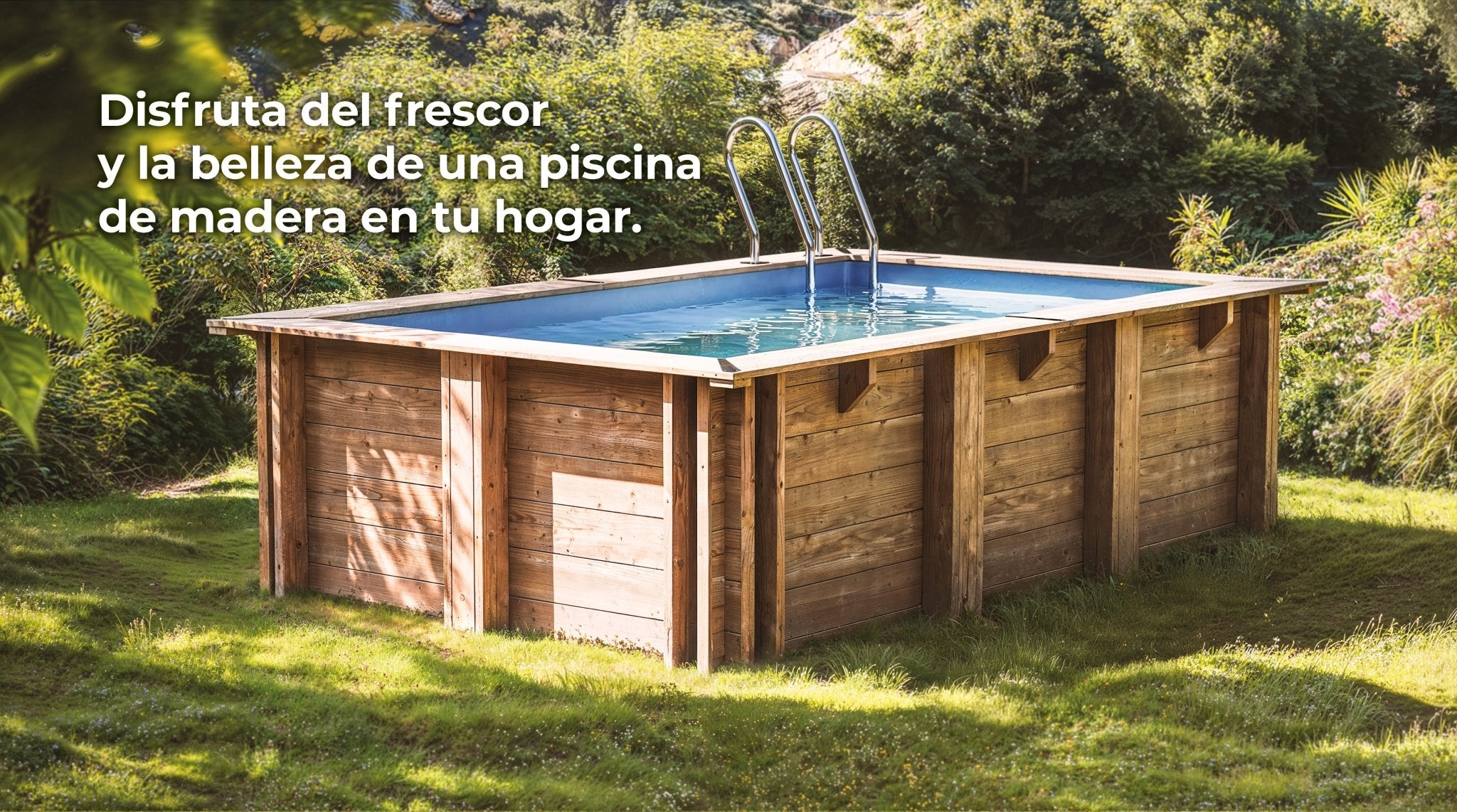 Gre - Piscina de madera Sunbay Evora 620x420x133 - BricoandPool