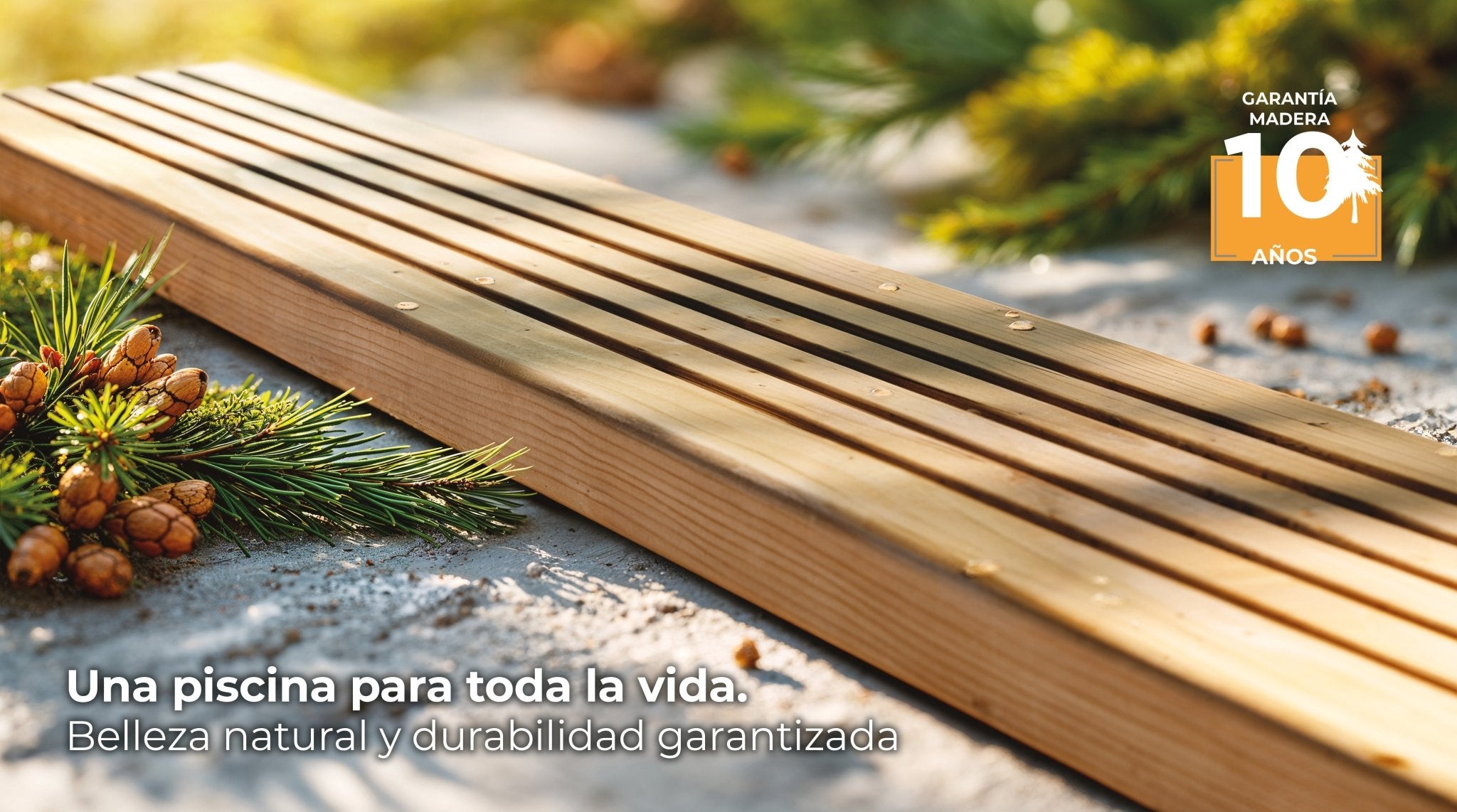 Gre - Piscina de madera Sunbay Mint rectangular 1013x418x146 - BricoandPool
