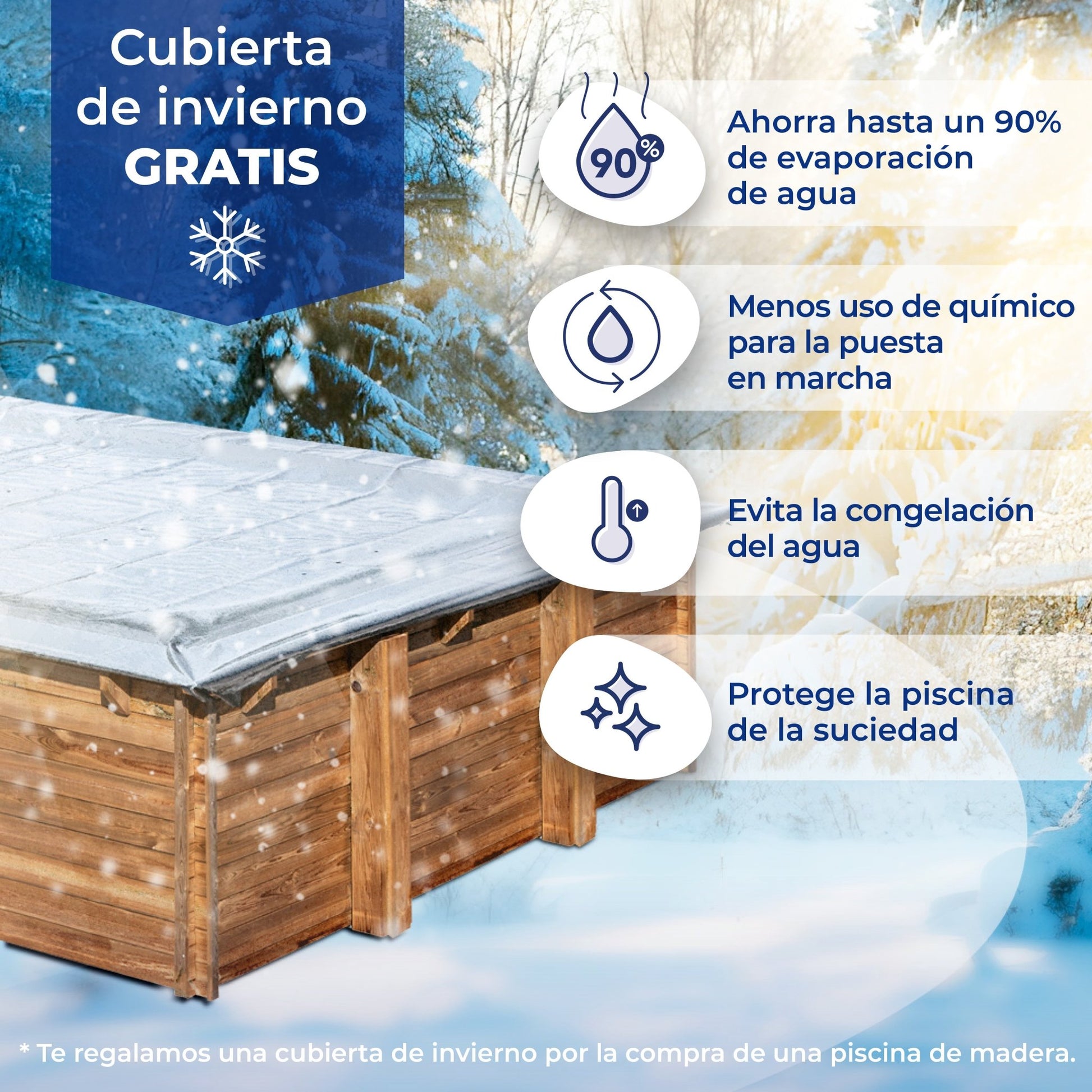 Gre - Piscina de madera Sunbay Vermela 672x472x146 - BricoandPool