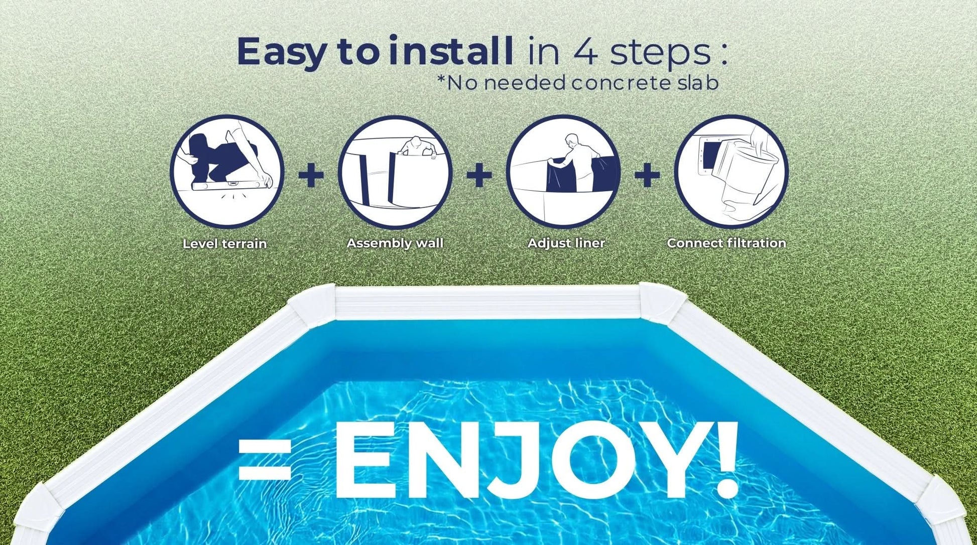 Gre - Piscina desmontable Fidji Ovalada - BricoandPool