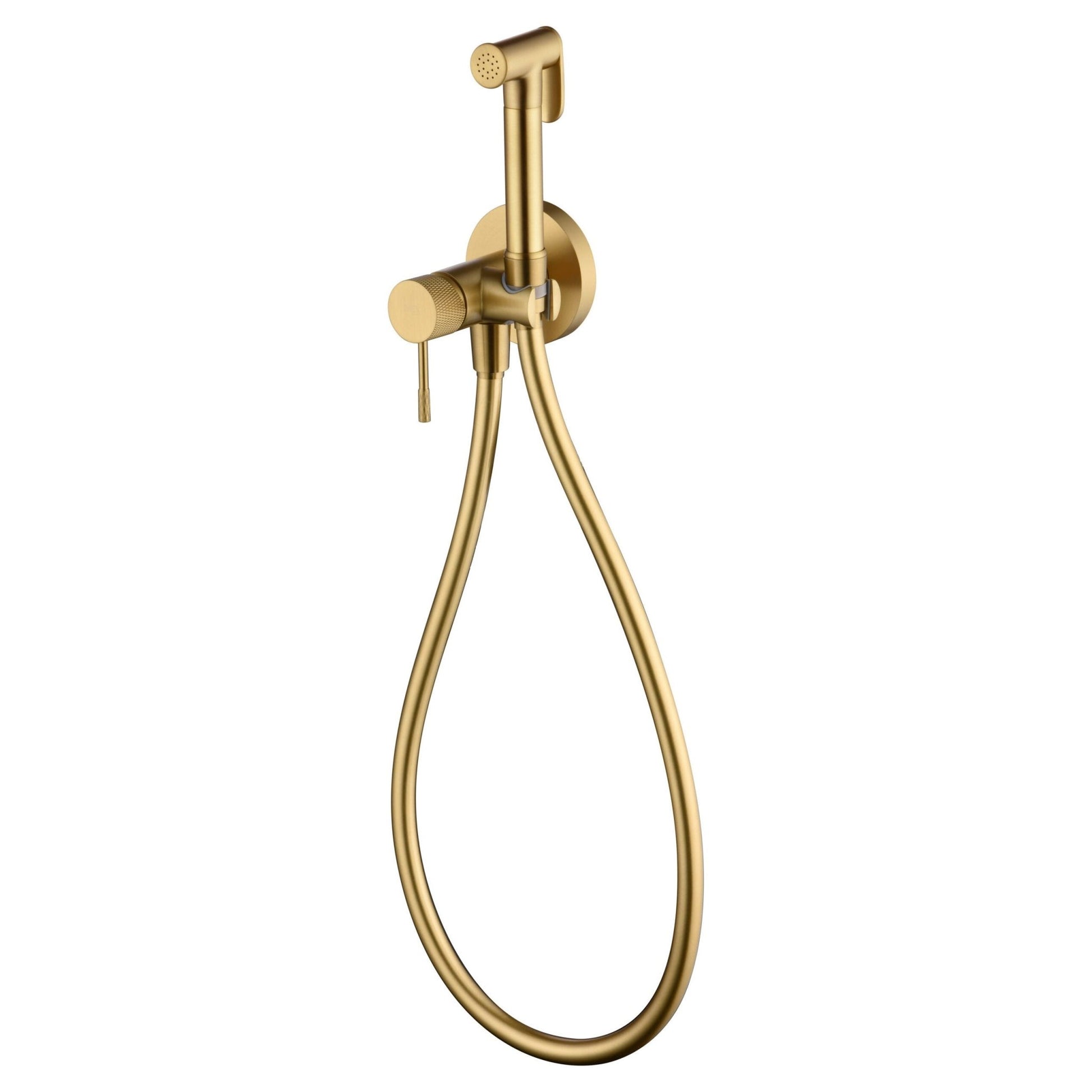 Grifería de Imex - bidé empotrada monomando oro cepillado serie Line - BricoandPool
