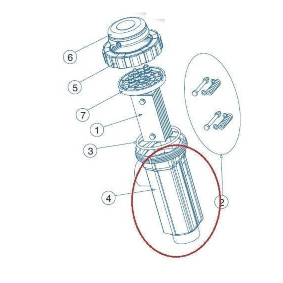 IDEGIS - Vaso portaelectrodos DOMOTIC/DOMOTIC2 12/24/32 R - 301 - BricoandPool