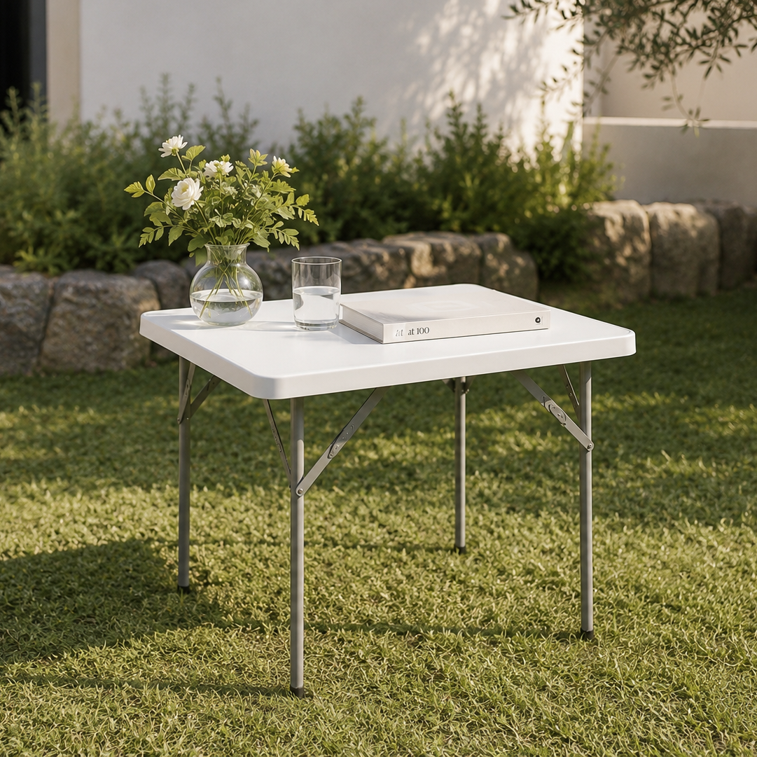 Klappbarer Gartentisch 84x84x74 cm, tragbar, multifunktional