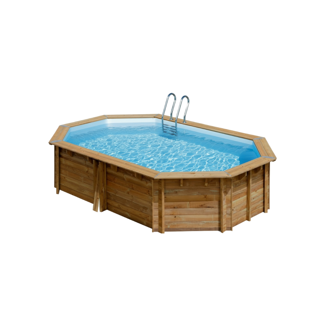 Piscine hors-sol en bois Gre Sunbay Avocado 656x456x131