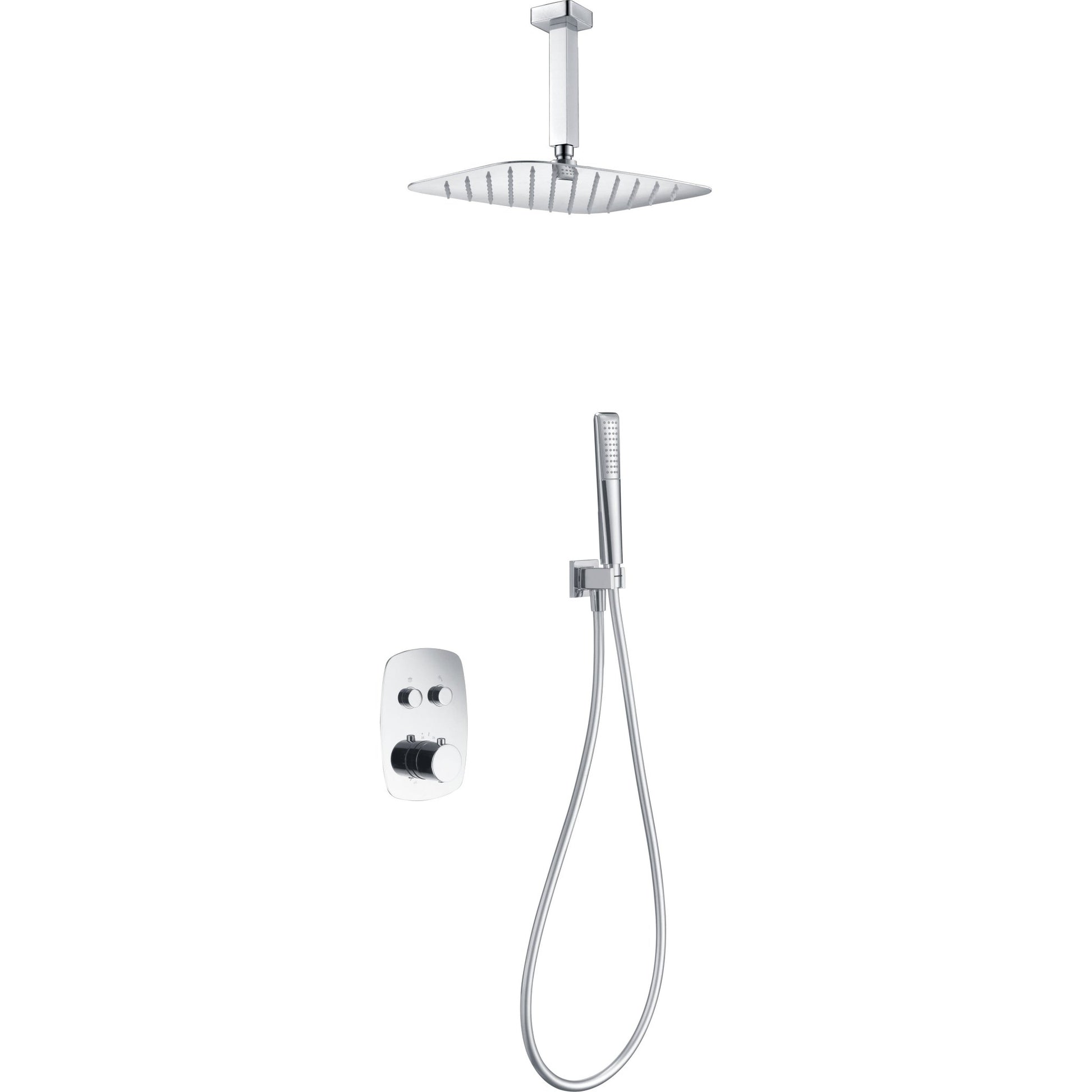 Imex - Conjunto de ducha empotrado termostático Feroe - BricoandPool