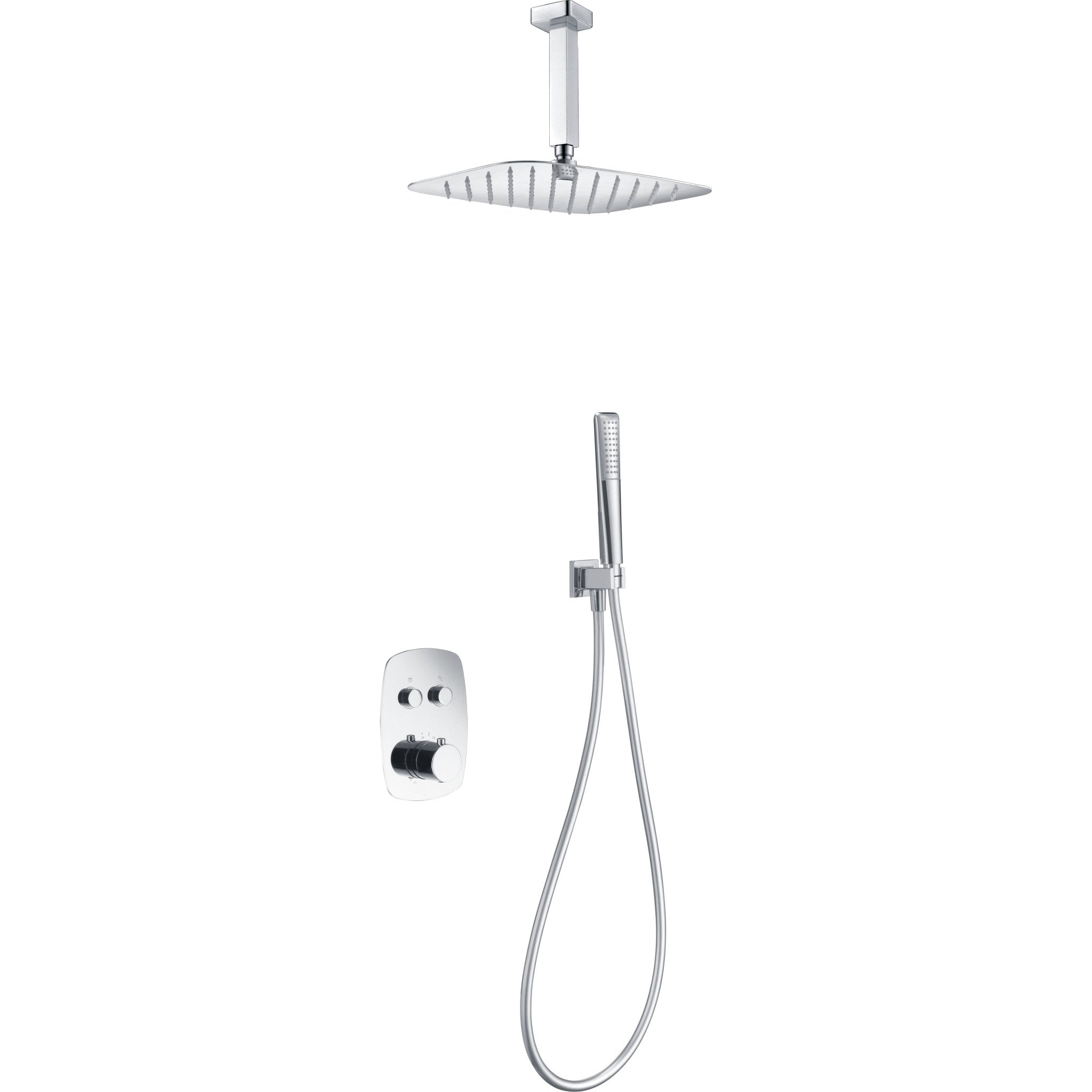 Imex - Conjunto de ducha empotrado termostático Feroe - BricoandPool
