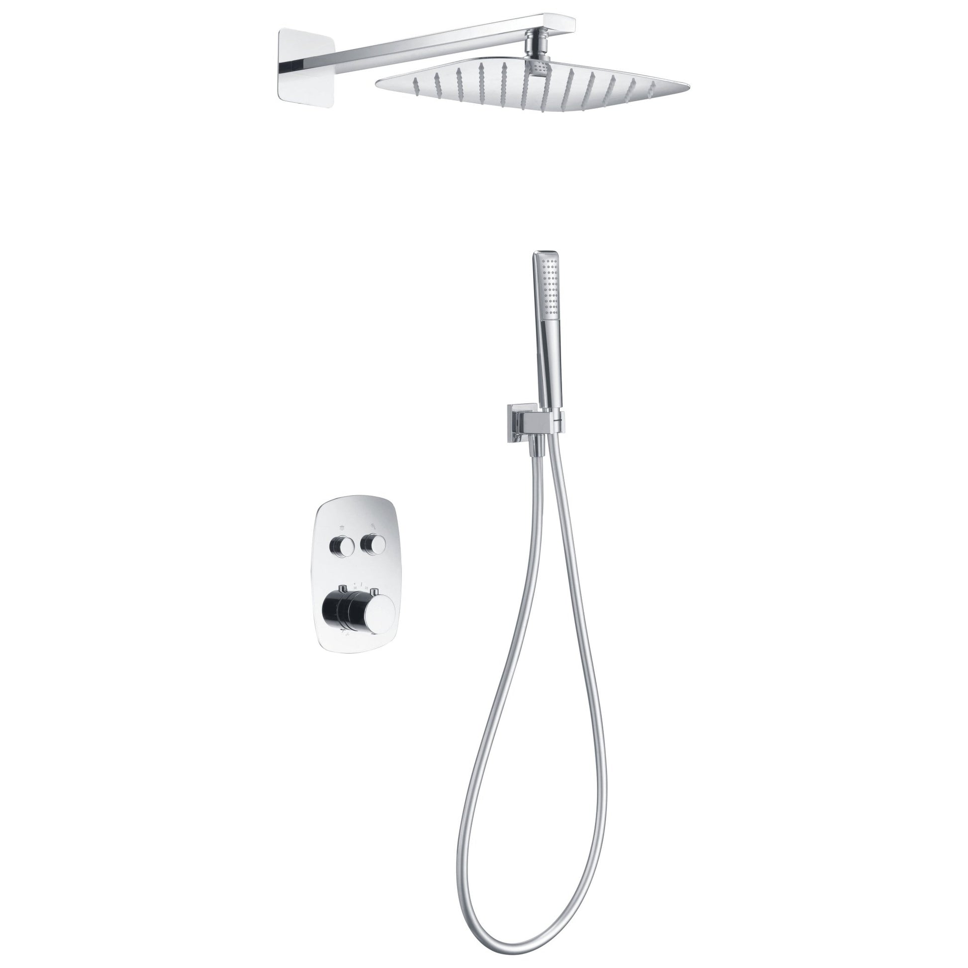 Imex - Conjunto de ducha empotrado termostático Hidra - BricoandPool