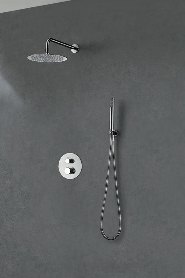 Imex - Conjunto de ducha empotrado termostático Line - BricoandPool