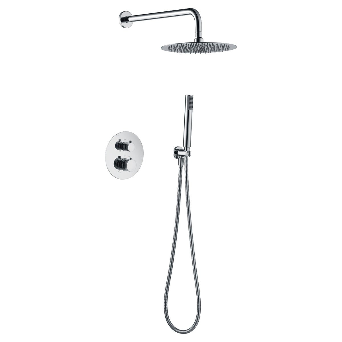 Imex - Conjunto de ducha empotrado termostático Line - BricoandPool