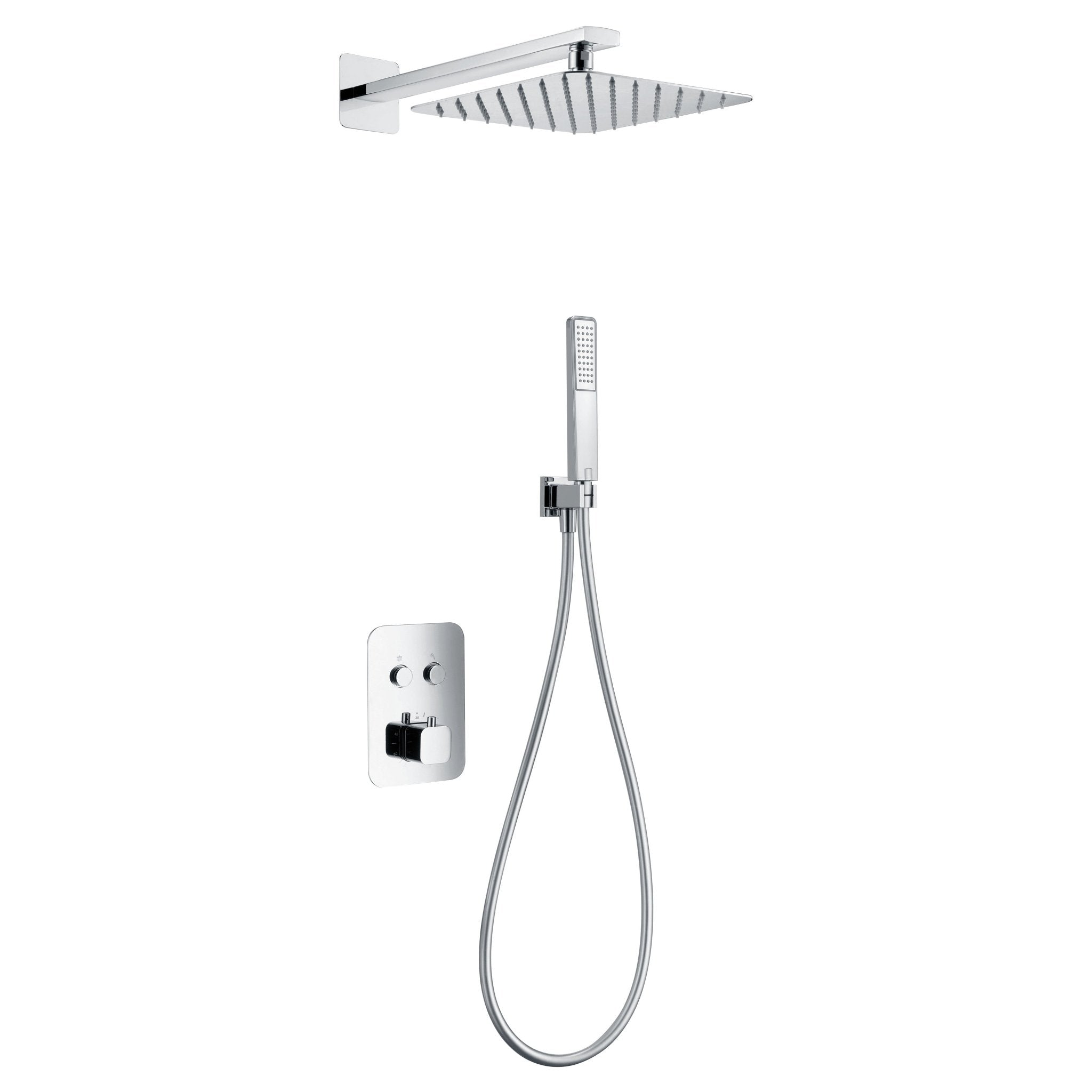 Imex - Conjunto de ducha empotrado termostático Madeira - BricoandPool