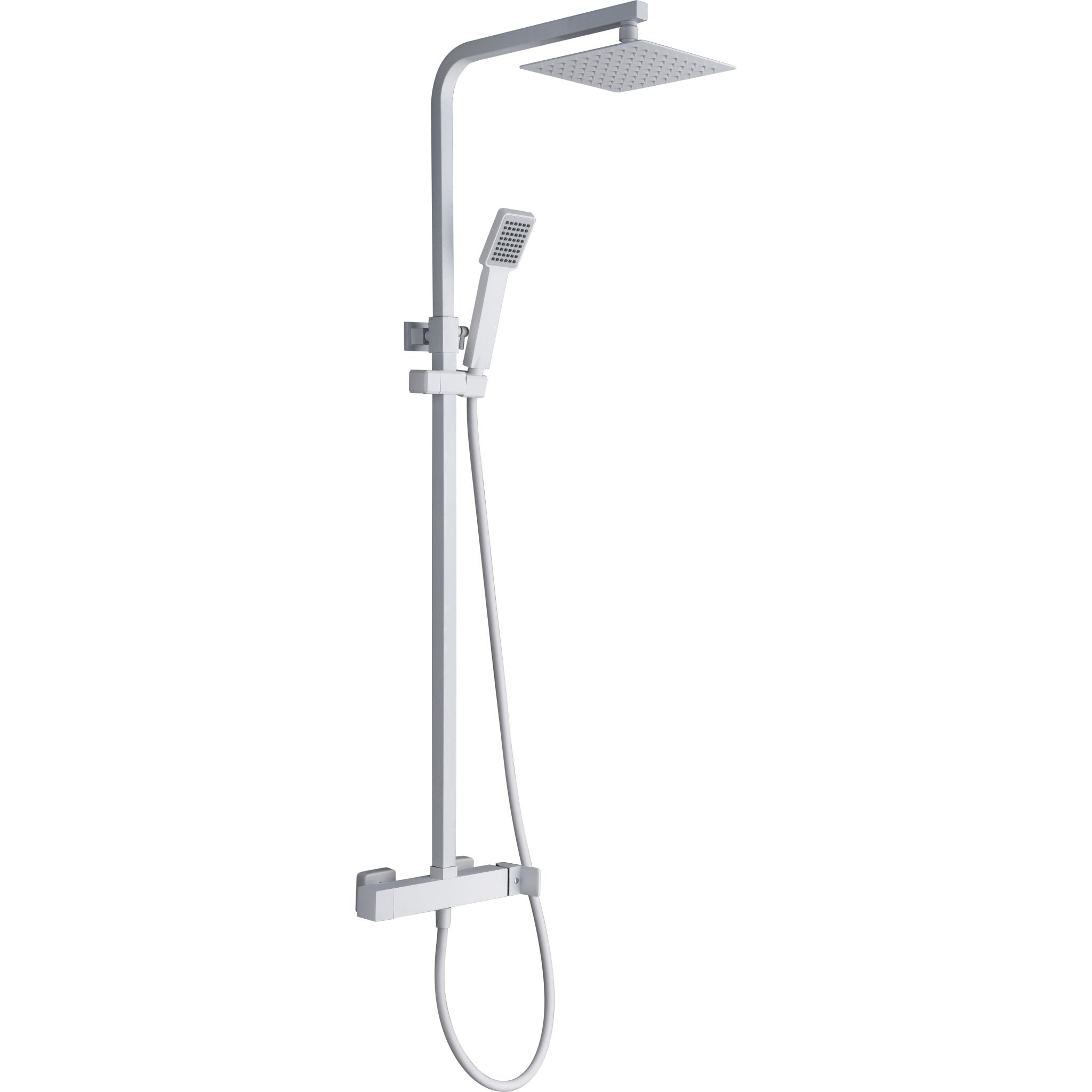 Imex - Conjunto de ducha monomando Fiyi blanco mate - BricoandPool