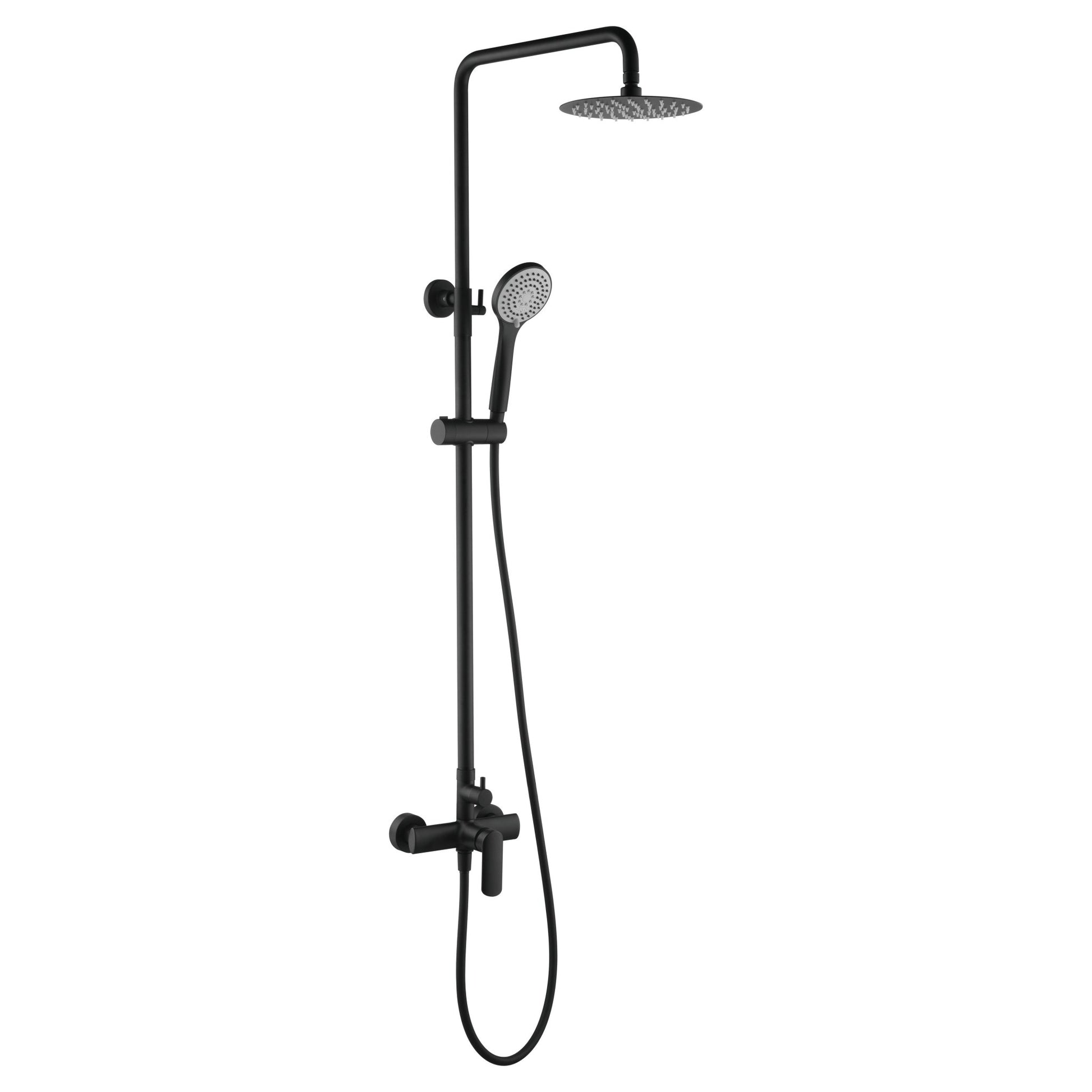 Imex - Conjunto de ducha monomando Ural negro mate - BricoandPool
