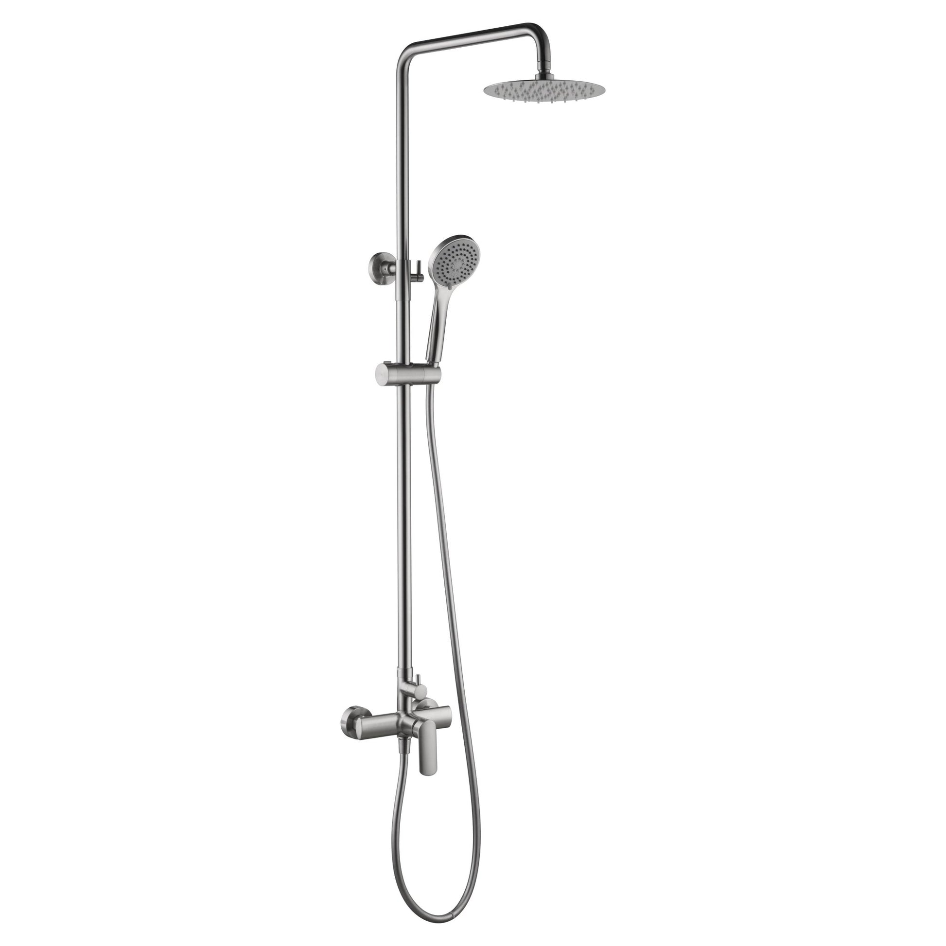 Imex - Conjunto de ducha monomando Ural níquel cepillado - BricoandPool