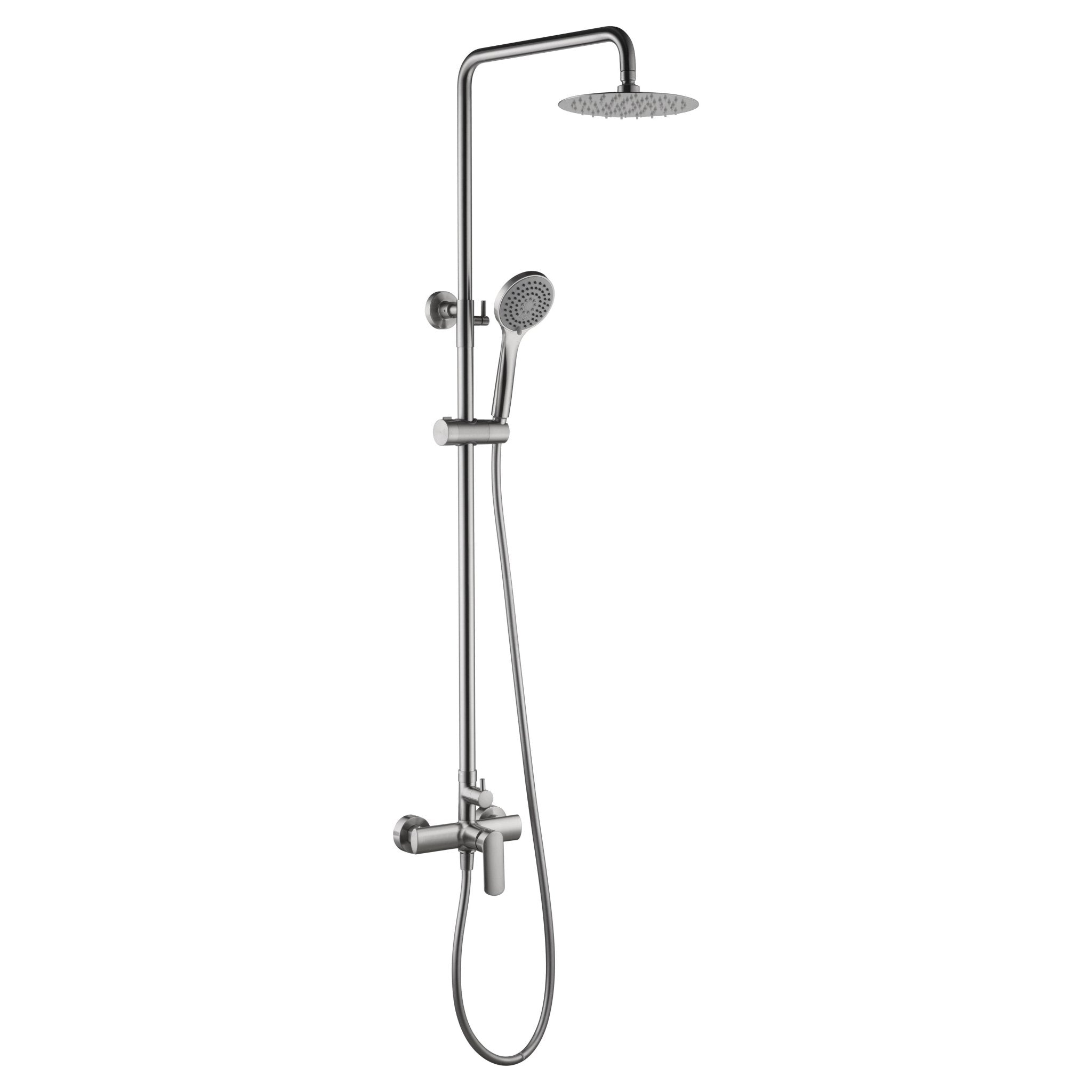 Imex - Conjunto de ducha monomando Ural níquel cepillado - BricoandPool