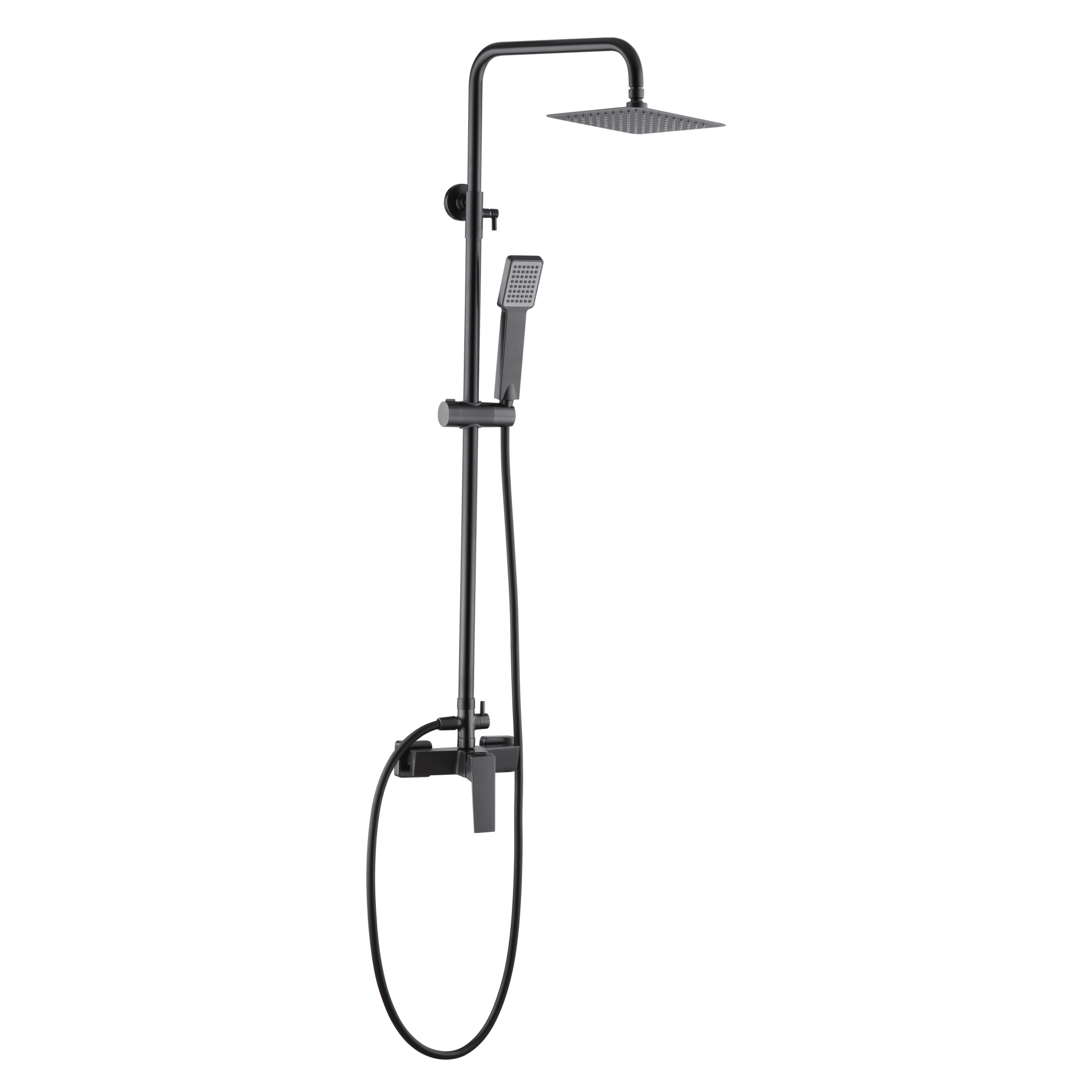 Imex - Conjunto ducha monomando Art black gun metal - BricoandPool