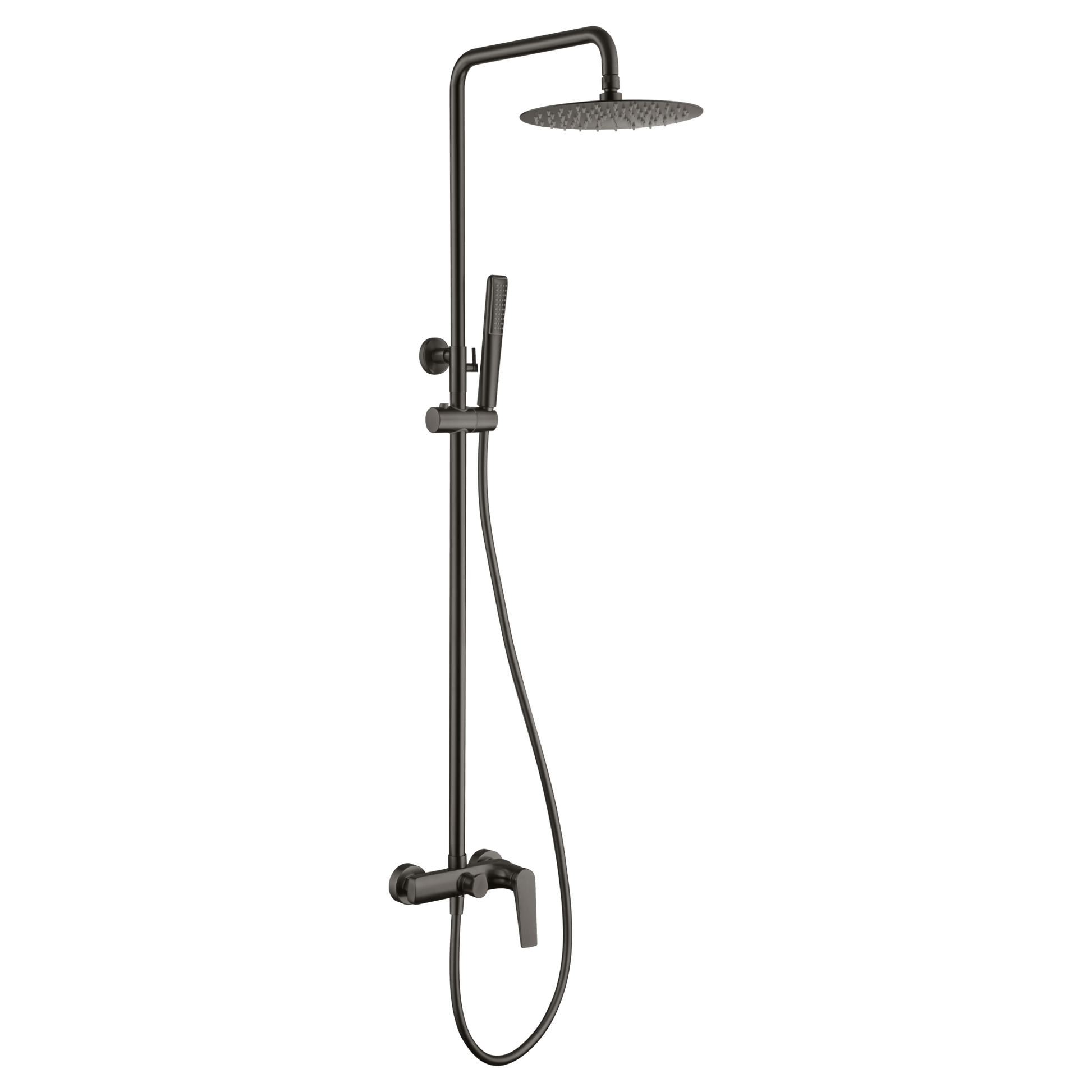 Imex - Conjunto ducha monomando Delos black gun metal - BricoandPool