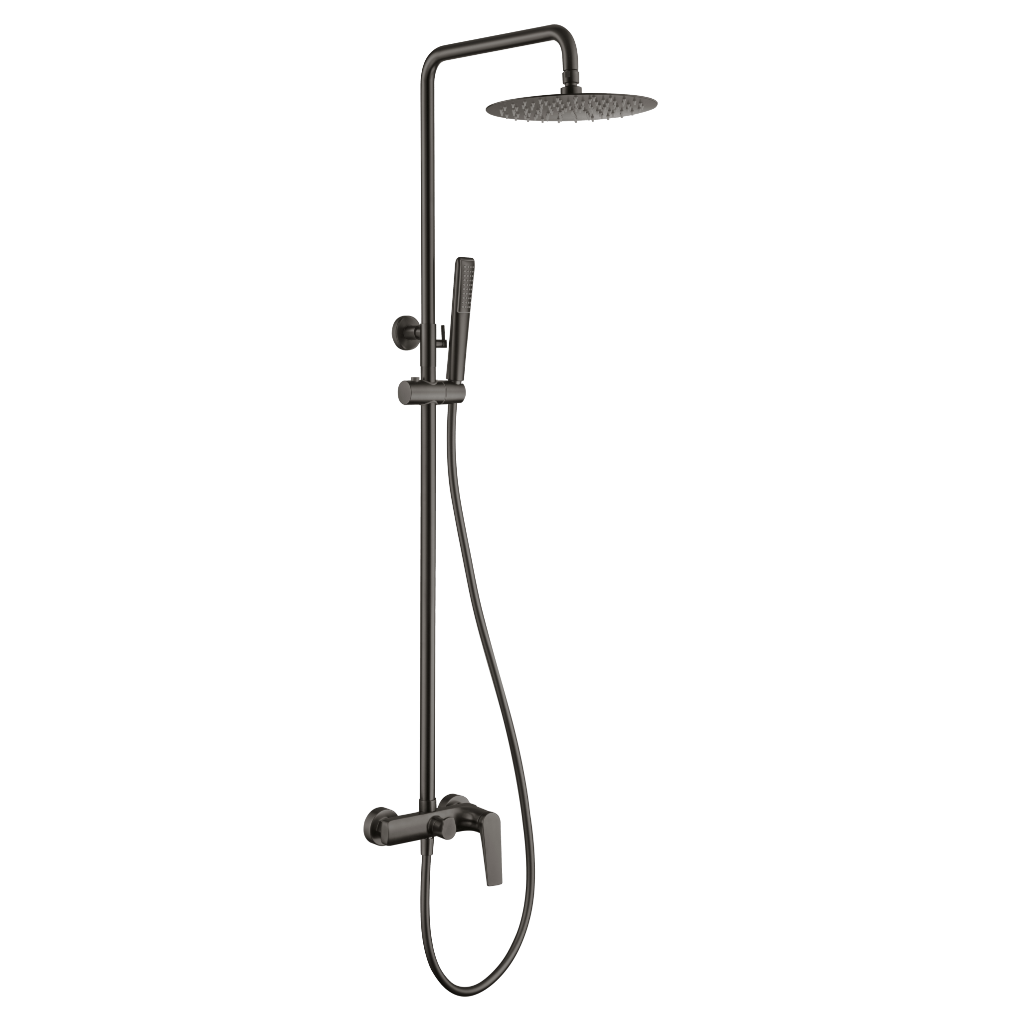 Imex - Conjunto ducha monomando Delos black gun metal - BricoandPool