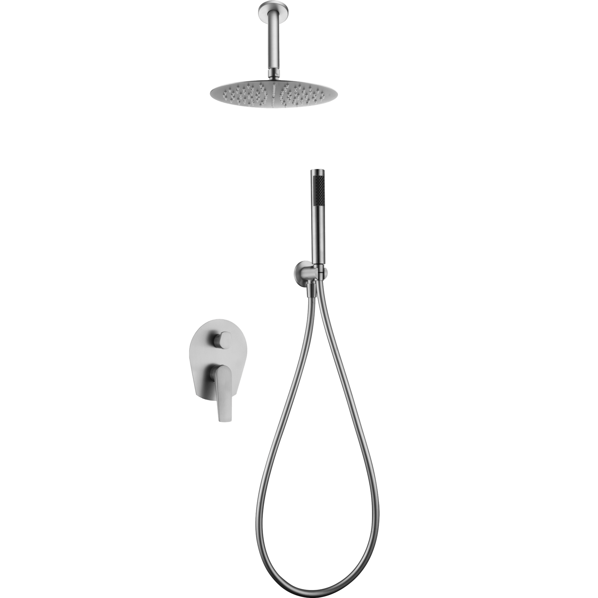 Imex - Conjunto ducha monomando empotrado Paros acero S.316 - BricoandPool