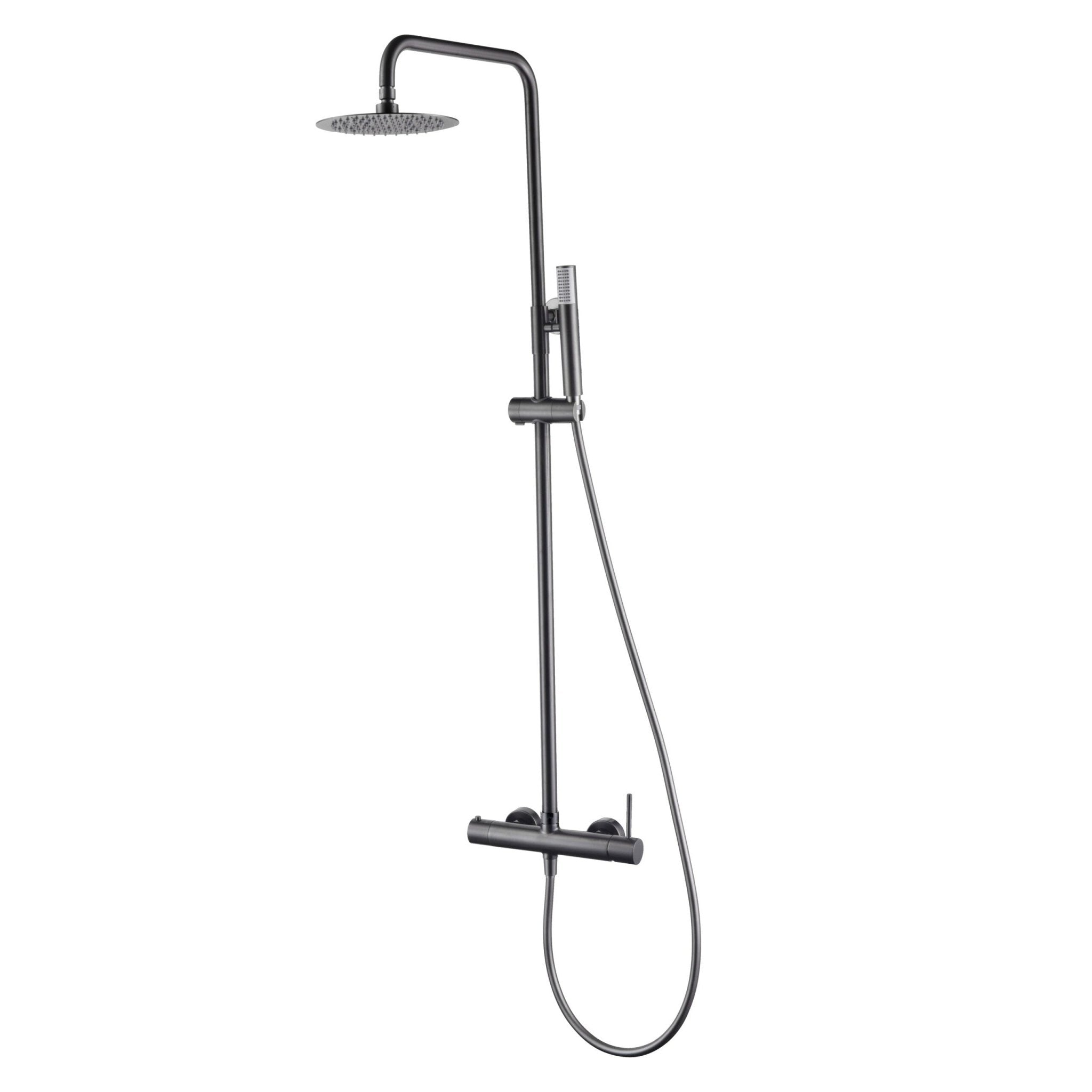 Imex - Conjunto ducha monomando Monza black gun metal - BricoandPool
