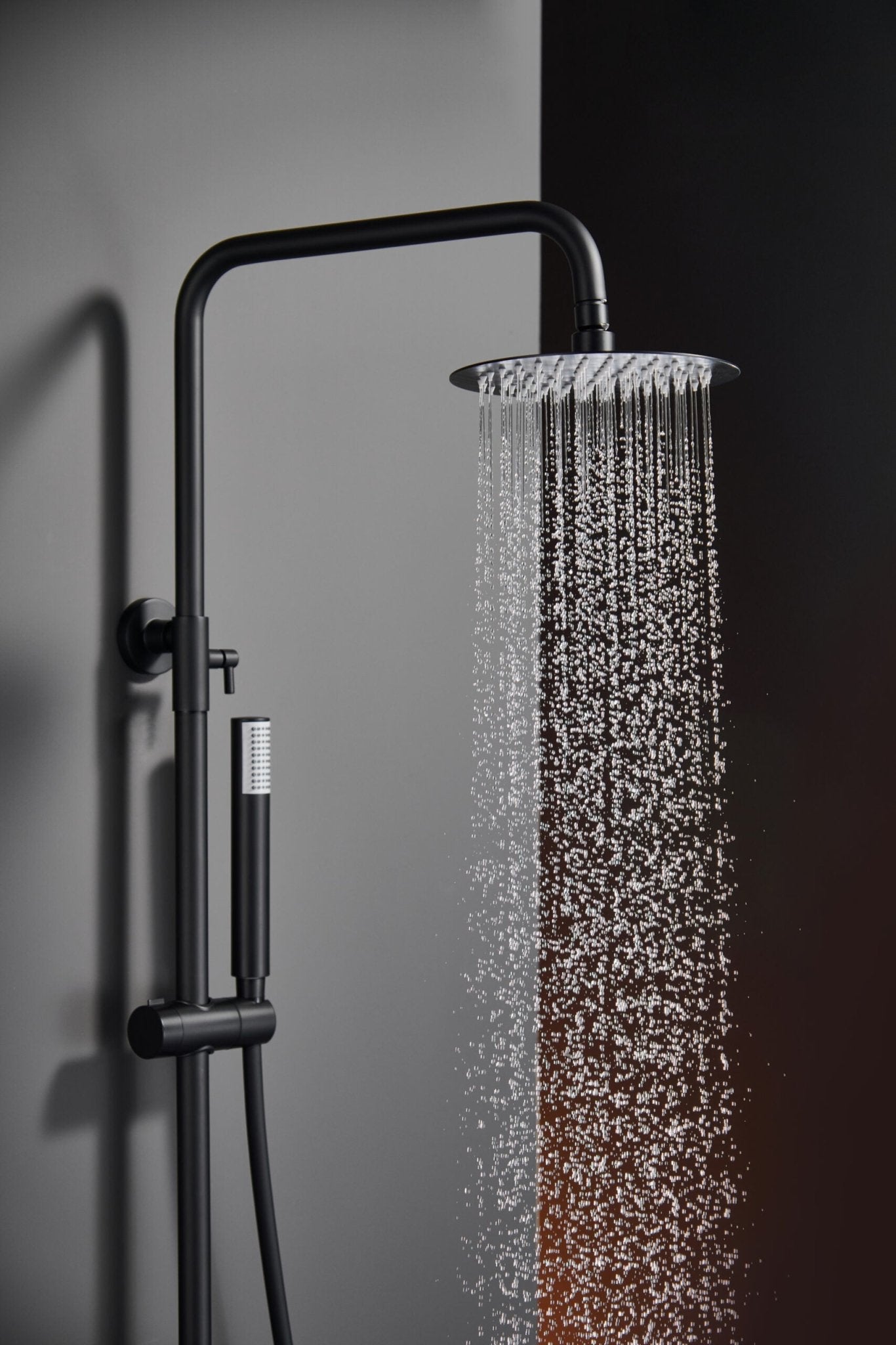 Imex - Conjunto ducha monomando Monza negro mate - BricoandPool