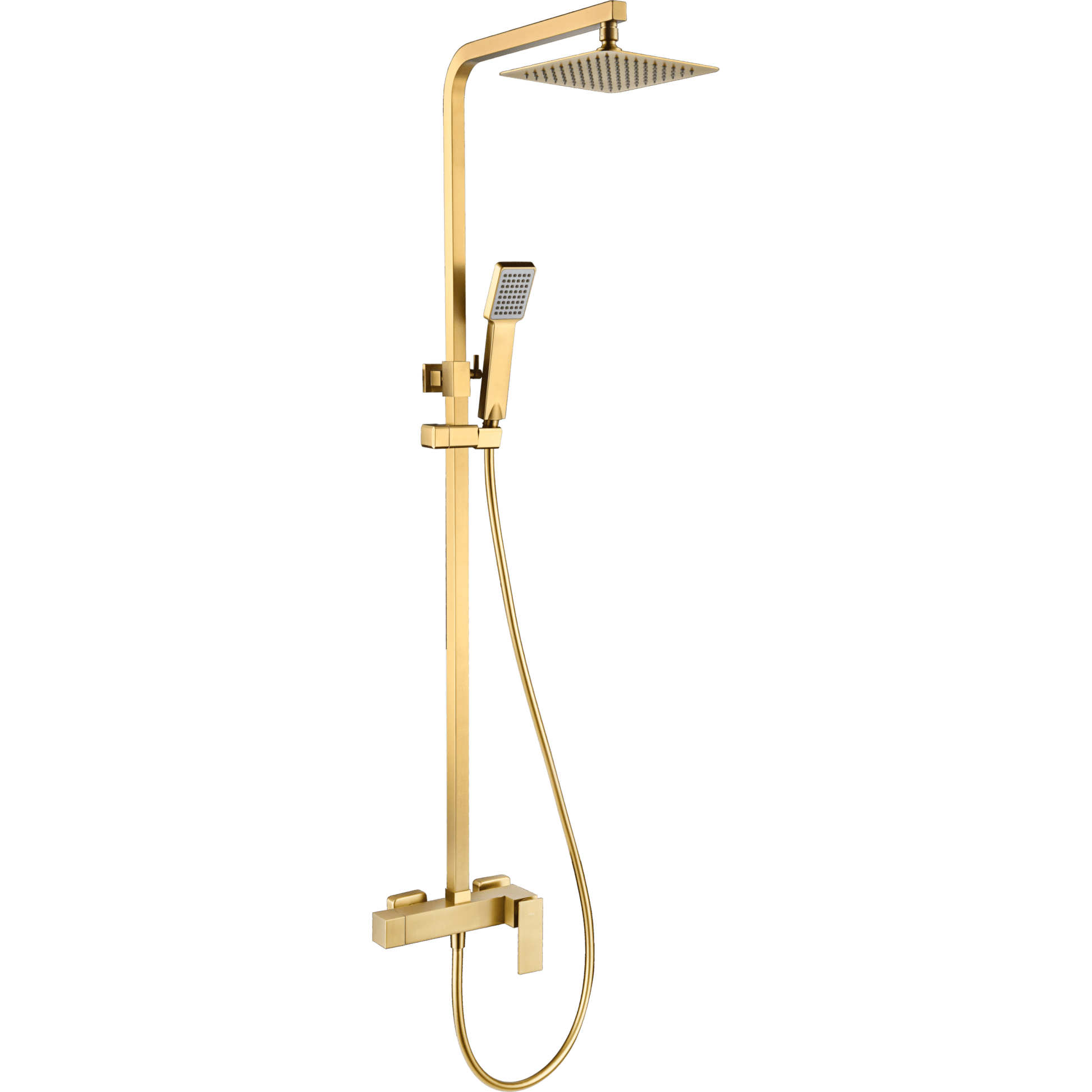 Imex - Conjunto ducha monomando Pisa oro cepillado - BricoandPool