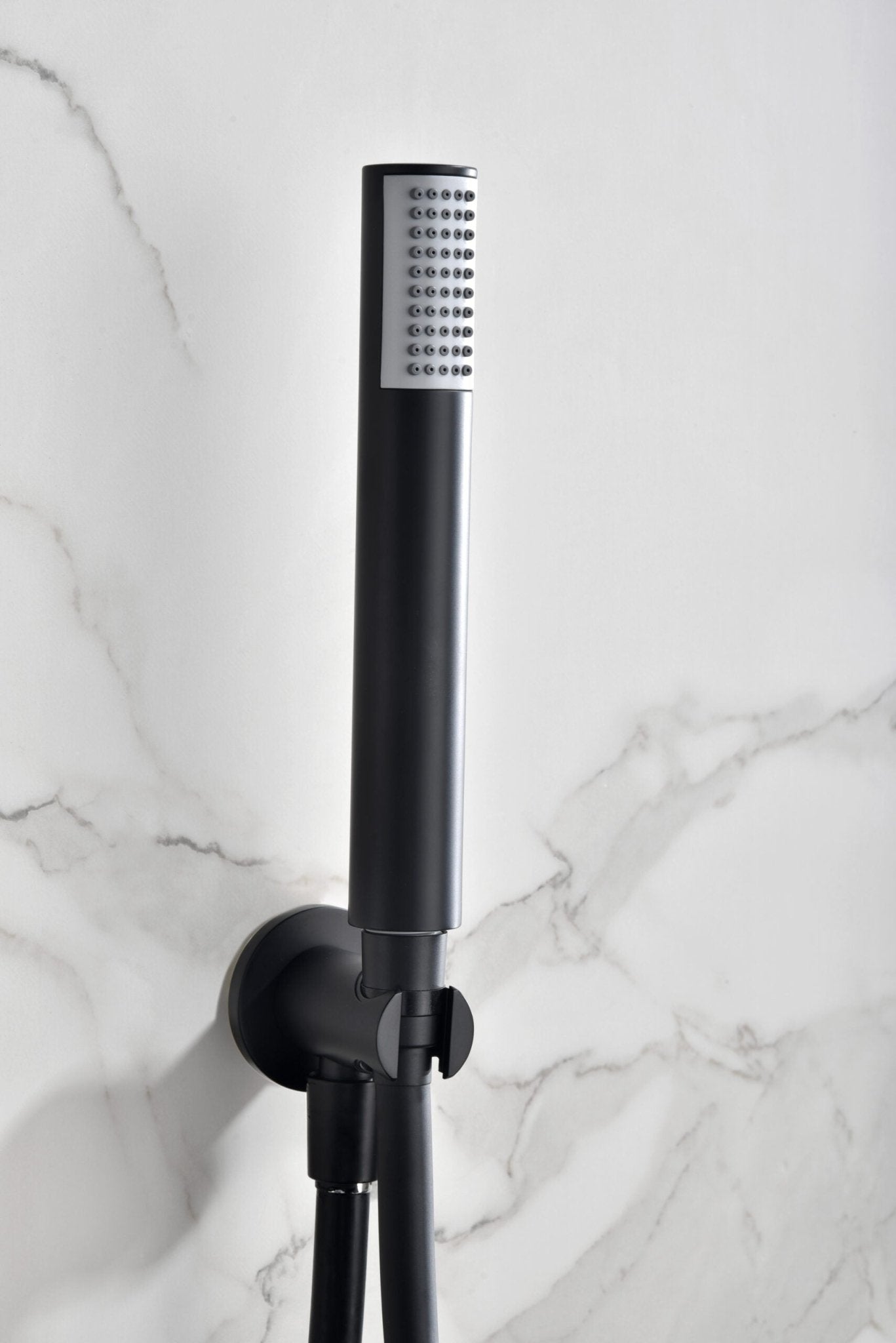 Imex - Conjunto ducha termostatico empotrado Monza negro mate - BricoandPool