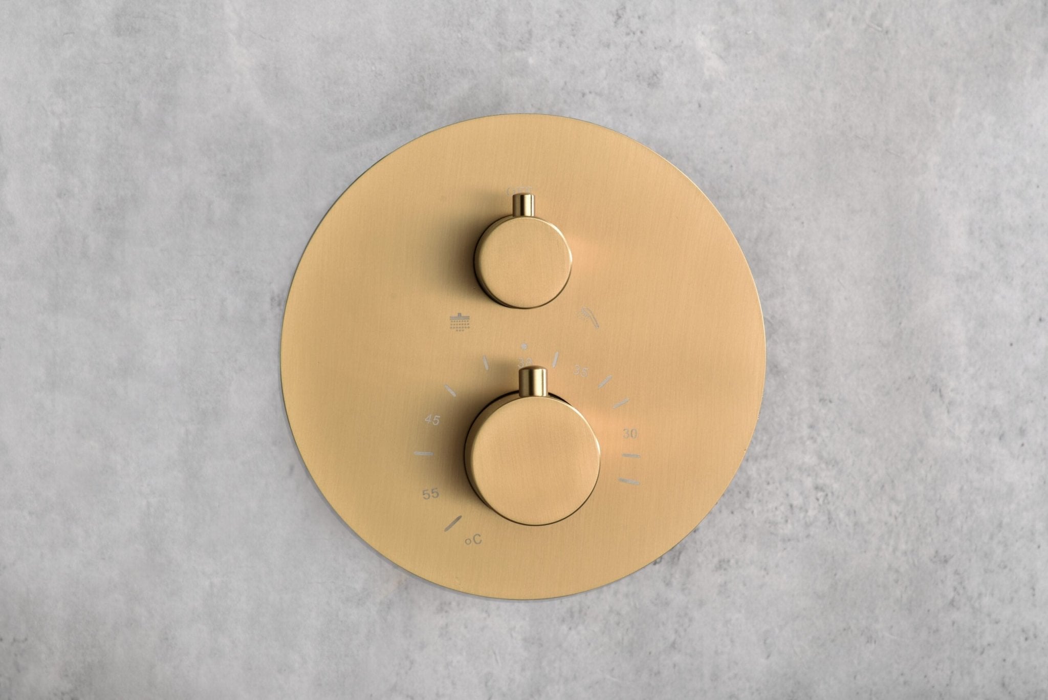 Imex - Conjunto ducha termostatico empotrado Monza oro cepillado - BricoandPool