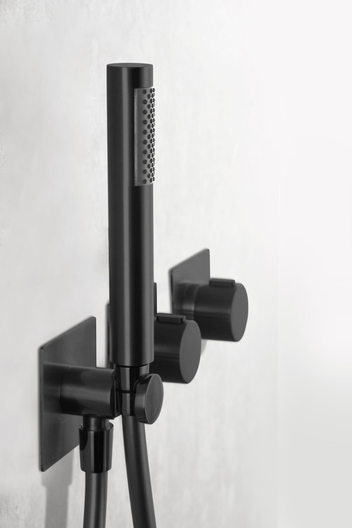 Imex - Conjunto ducha termostatico empotrado Nepal negro - BricoandPool