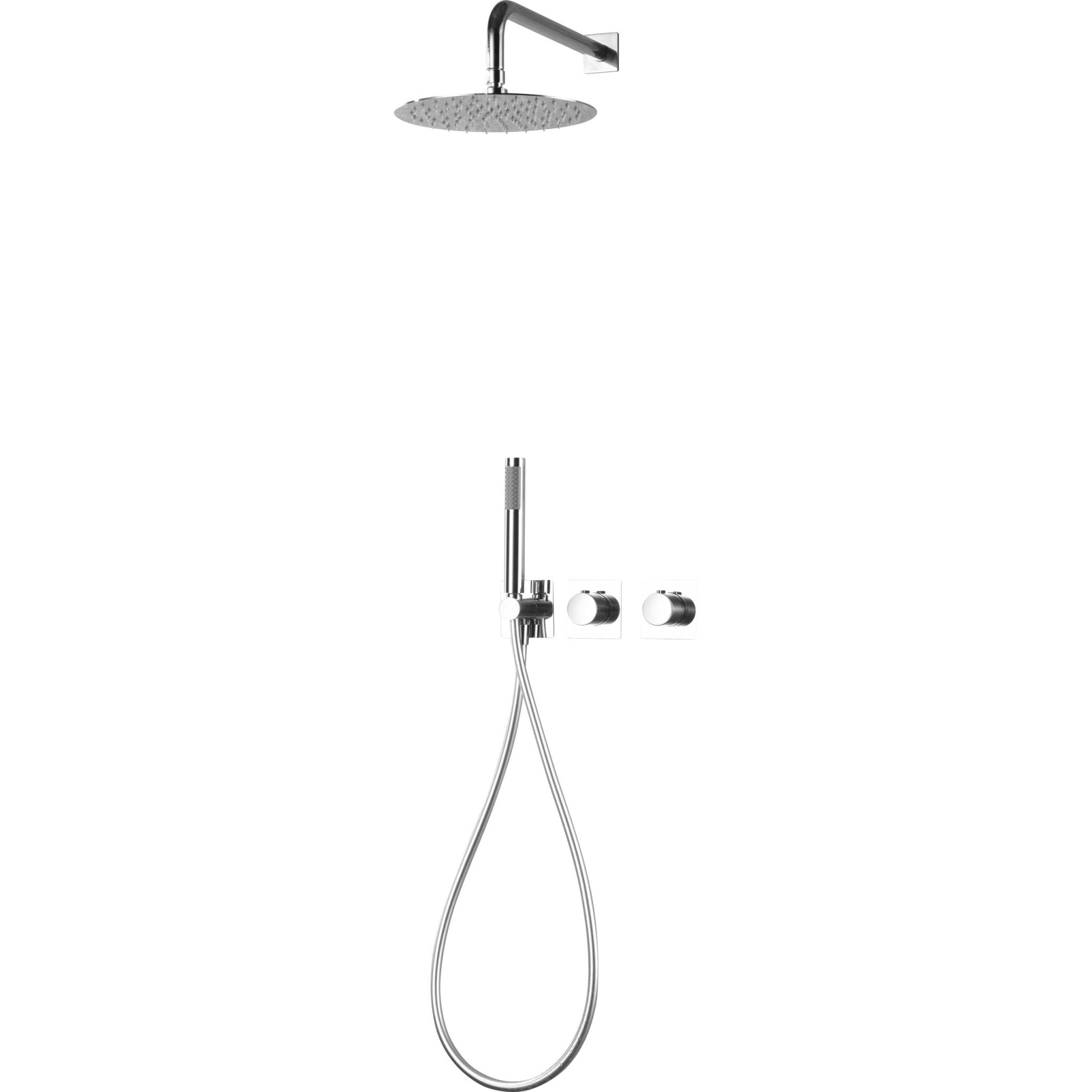 Imex - Conjunto ducha termostático empotrado Tíbet cromo - BricoandPool