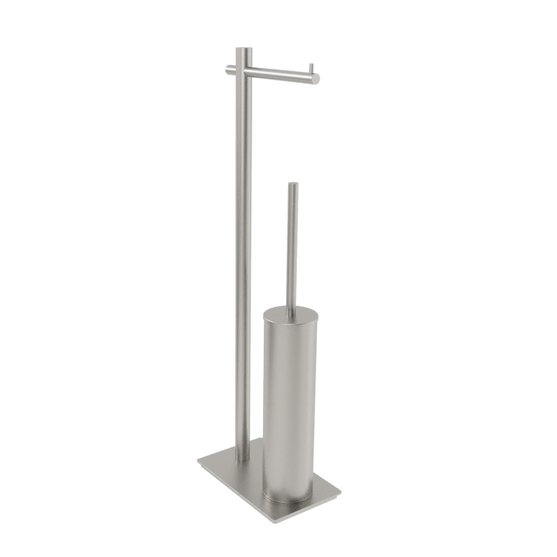 Imex - Escobillero con portarollos Practic acero - BricoandPool