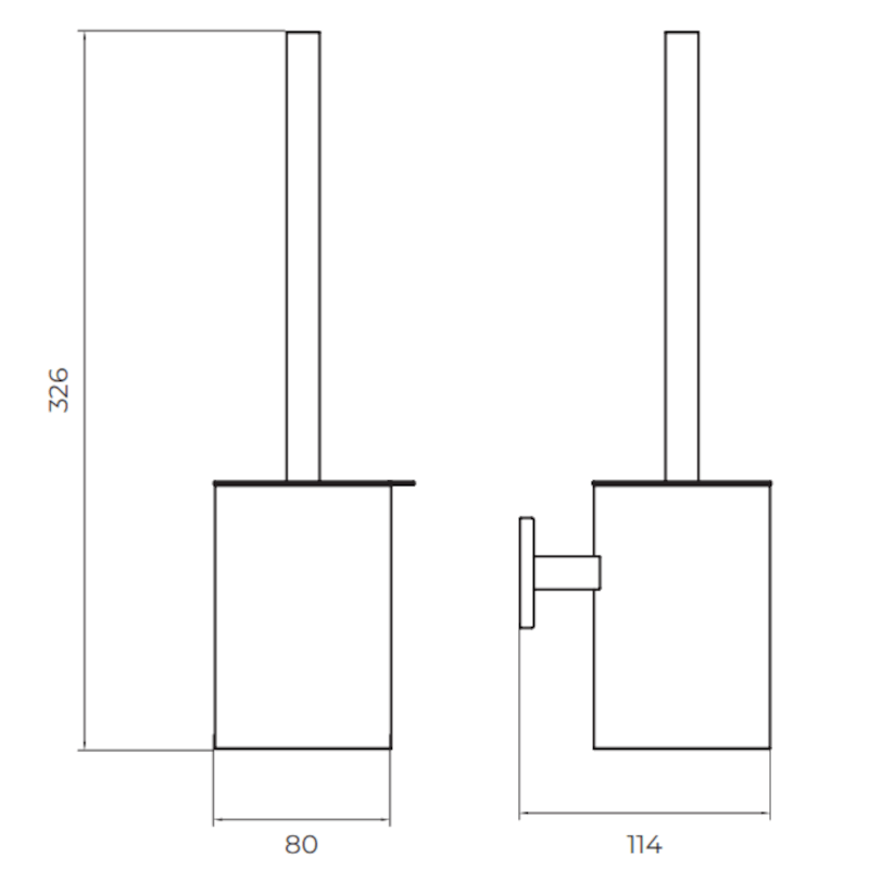 Imex - Escobillero pared Technic oro cepillado - BricoandPool