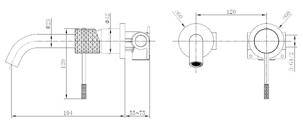 Imex – Génova grifo monomando de lavabo empotrado oro rosa cepillado - BricoandPool