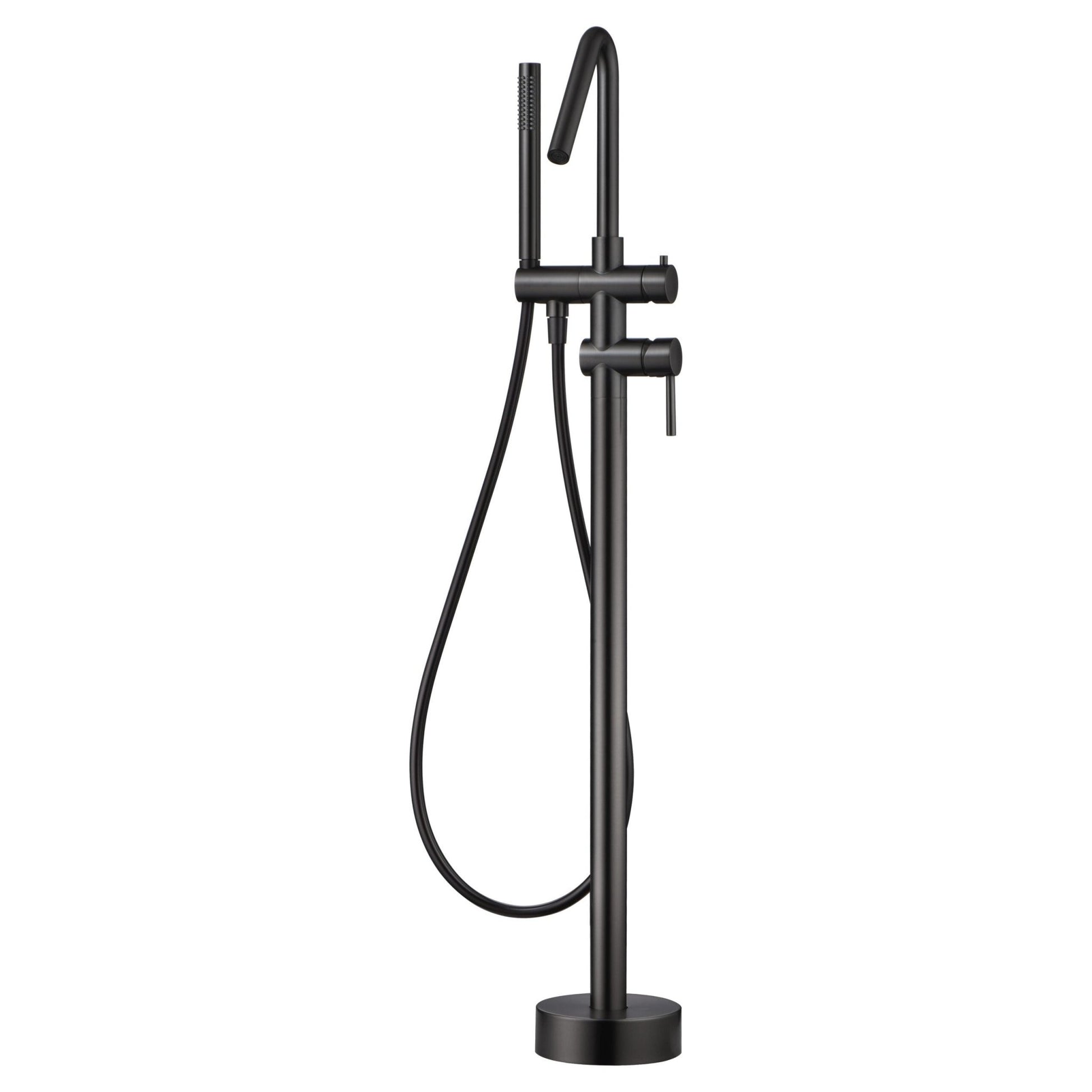 Imex - Grifería monomando exenta de bañera Córcega black gun metal - BricoandPool