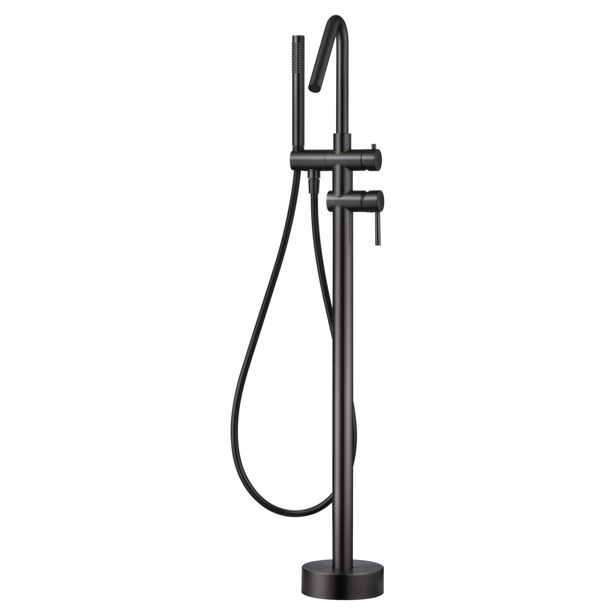 Imex - Grifería monomando exenta de bañera Córcega black gun metal - BricoandPool
