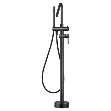 Imex - Grifería monomando exenta de bañera Córcega black gun metal - BricoandPool